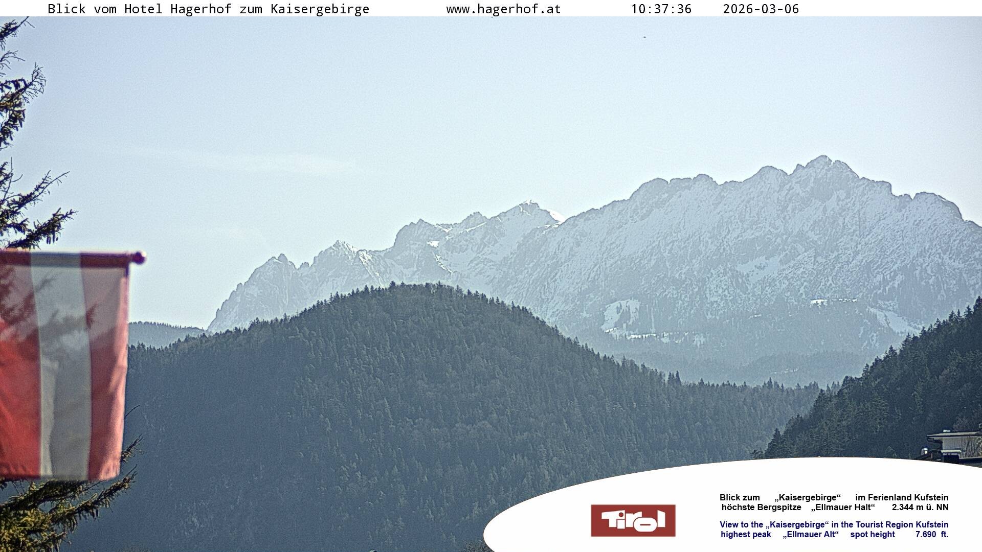 Archiv Foto Webcam Blick aufs Kaisergebirge