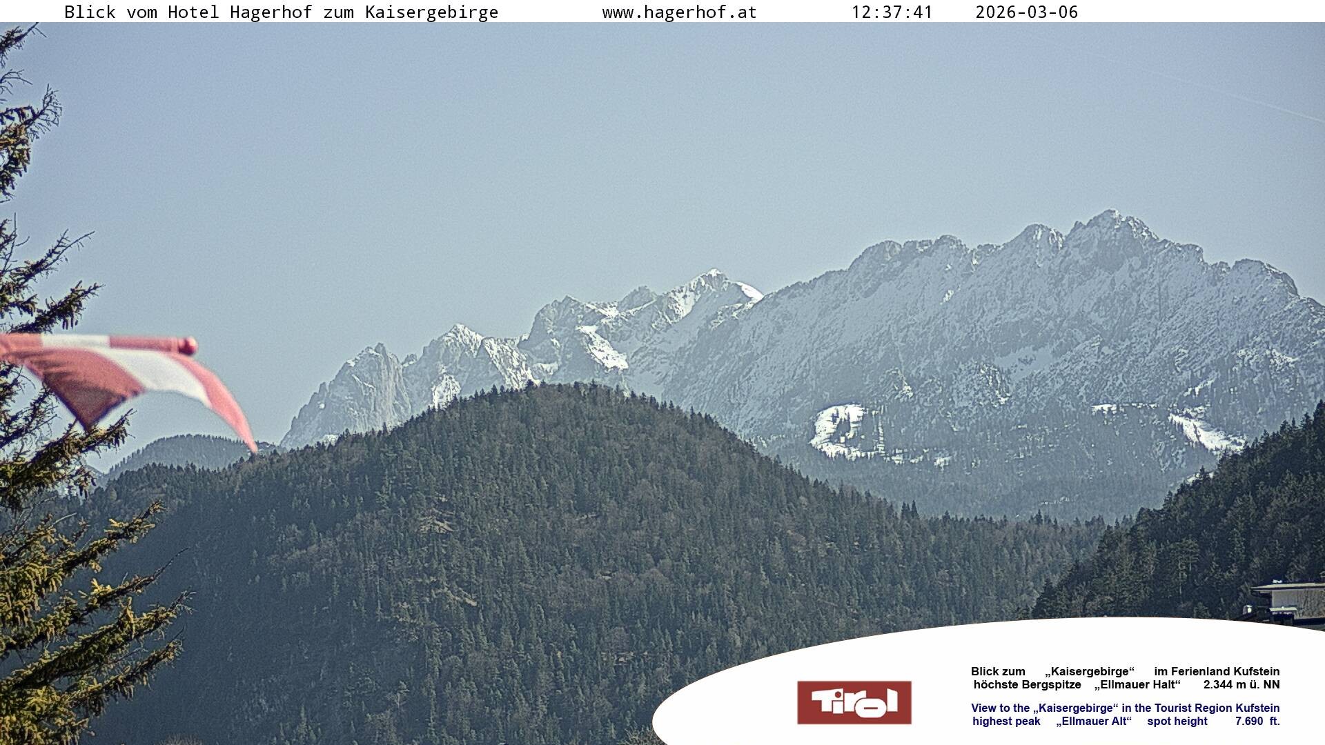 Archiv Foto Webcam Blick aufs Kaisergebirge