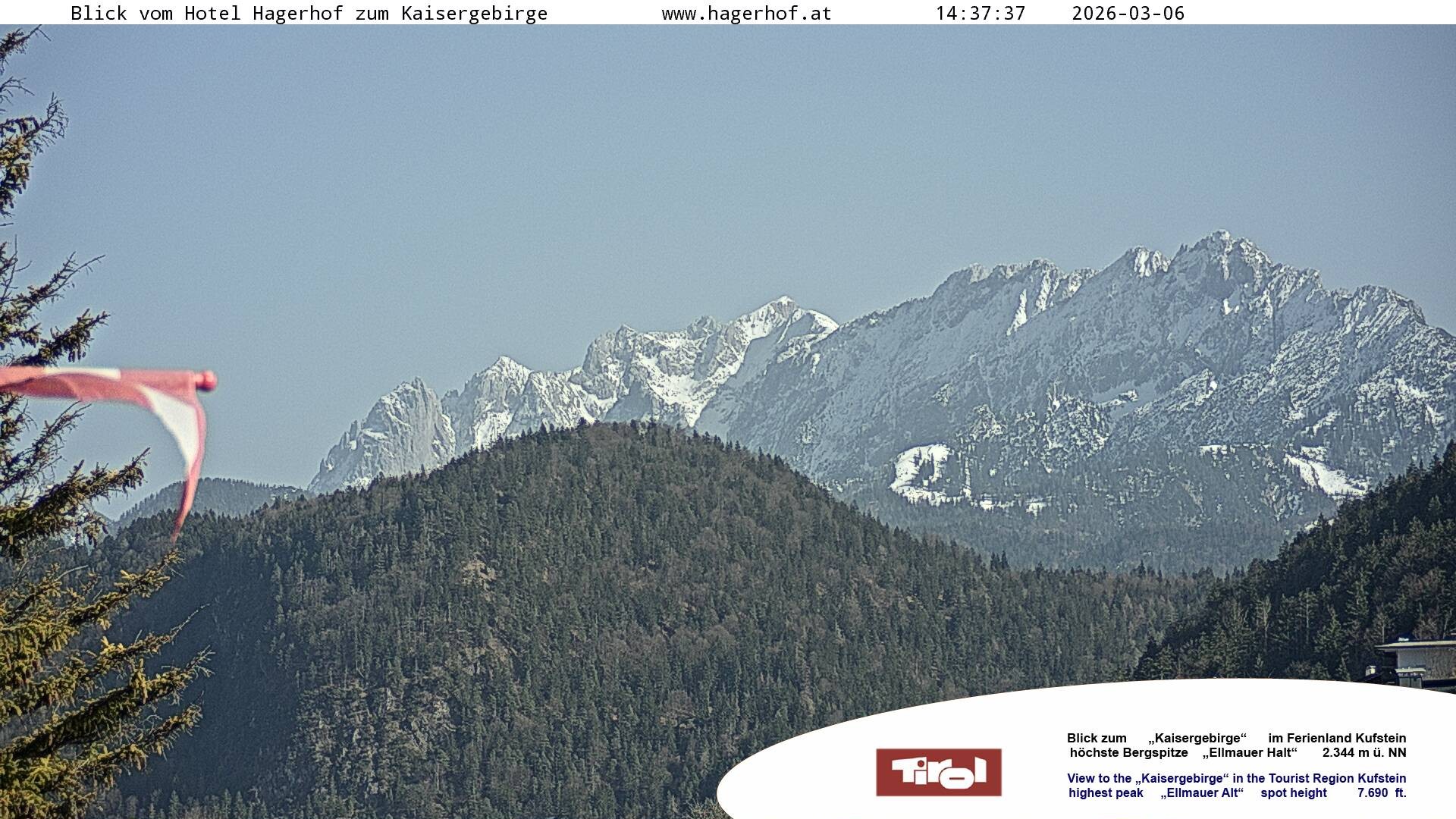 Archiv Foto Webcam Blick aufs Kaisergebirge
