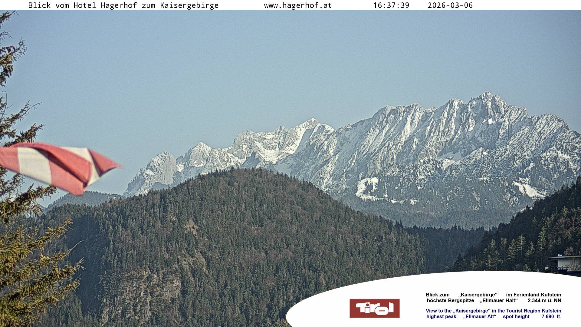 Archiv Foto Webcam Blick aufs Kaisergebirge