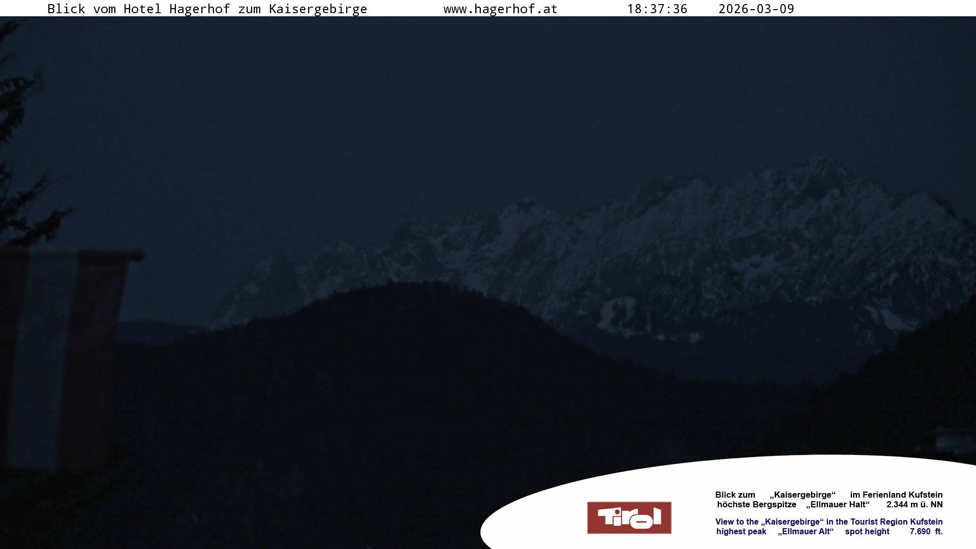 Archiv Foto Webcam Blick aufs Kaisergebirge
