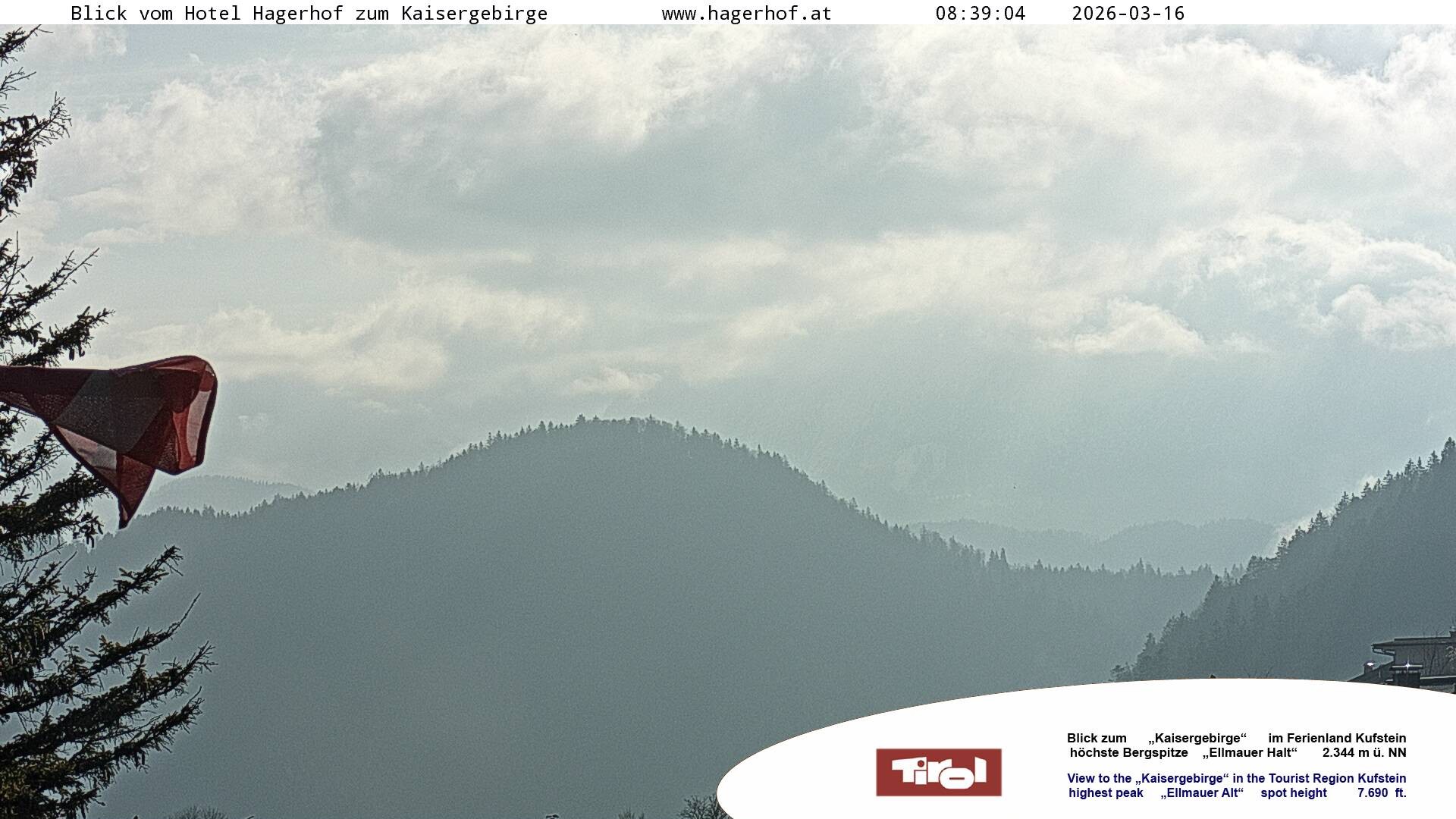 Archiv Foto Webcam Blick aufs Kaisergebirge