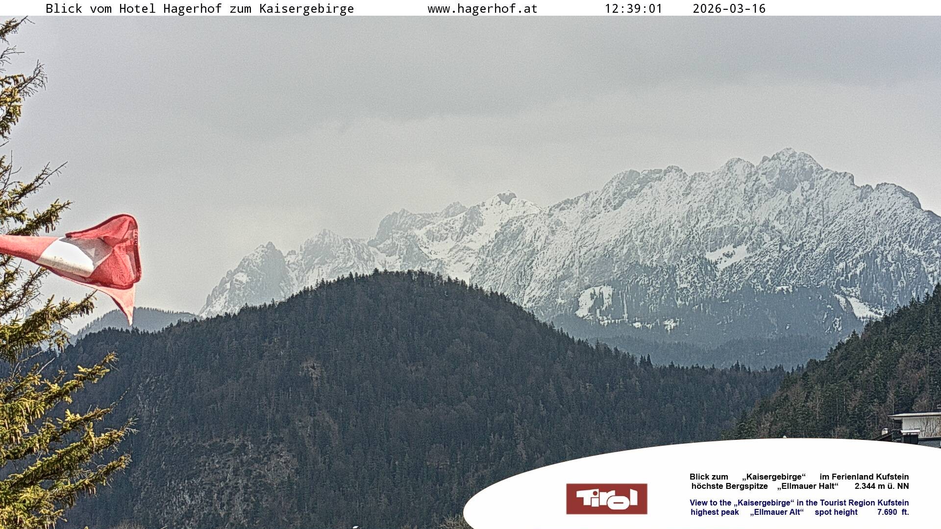 Archiv Foto Webcam Blick aufs Kaisergebirge