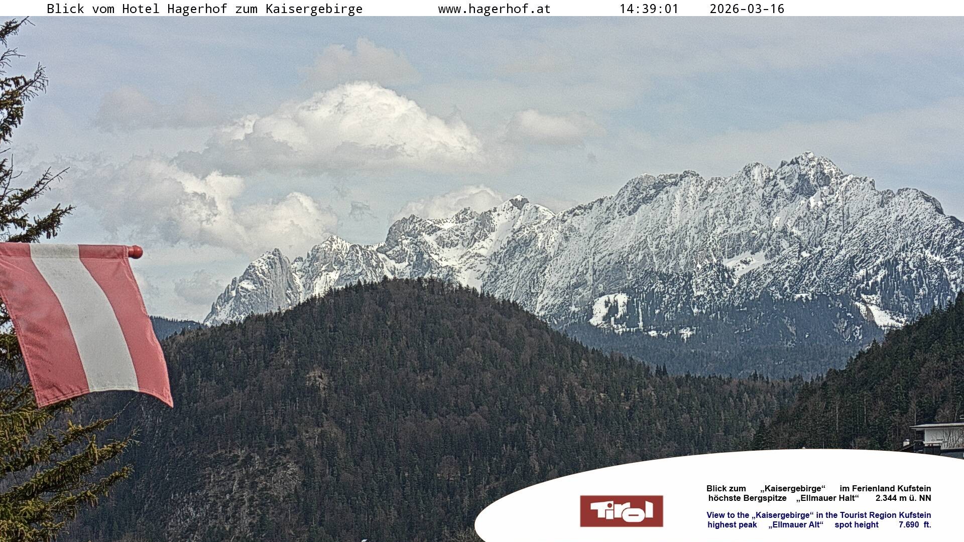 Archiv Foto Webcam Blick aufs Kaisergebirge