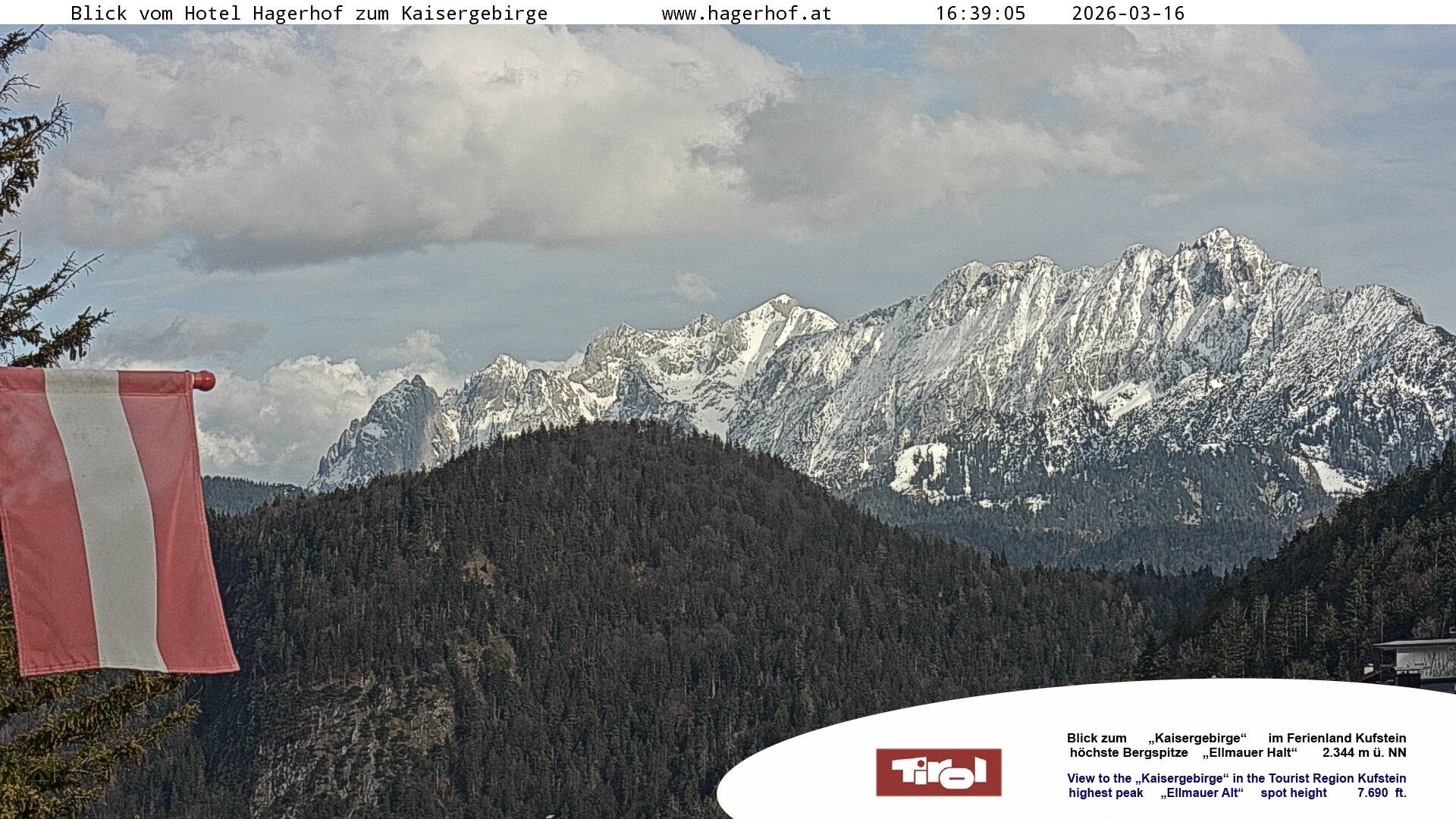 Archiv Foto Webcam Blick aufs Kaisergebirge