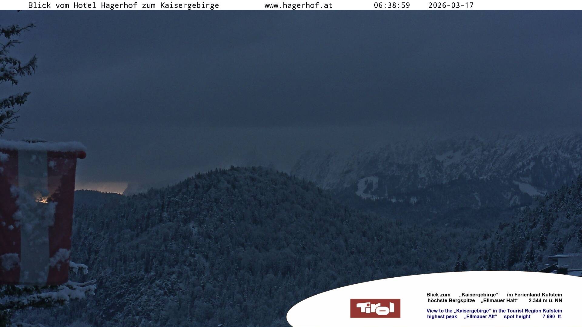 Archiv Foto Webcam Blick aufs Kaisergebirge