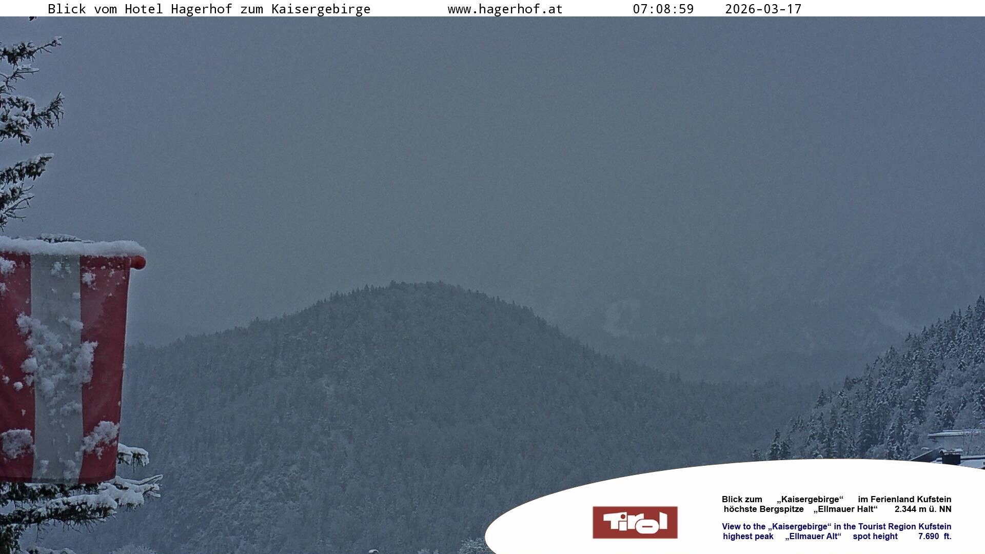 Archiv Foto Webcam Blick aufs Kaisergebirge