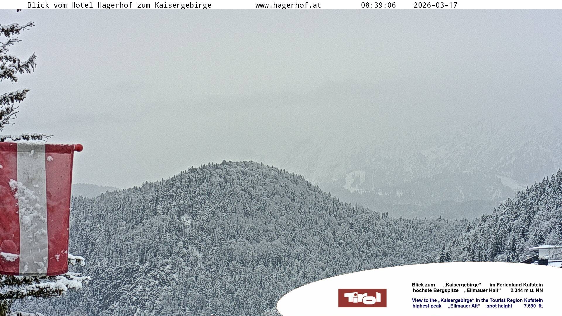 Archiv Foto Webcam Blick aufs Kaisergebirge
