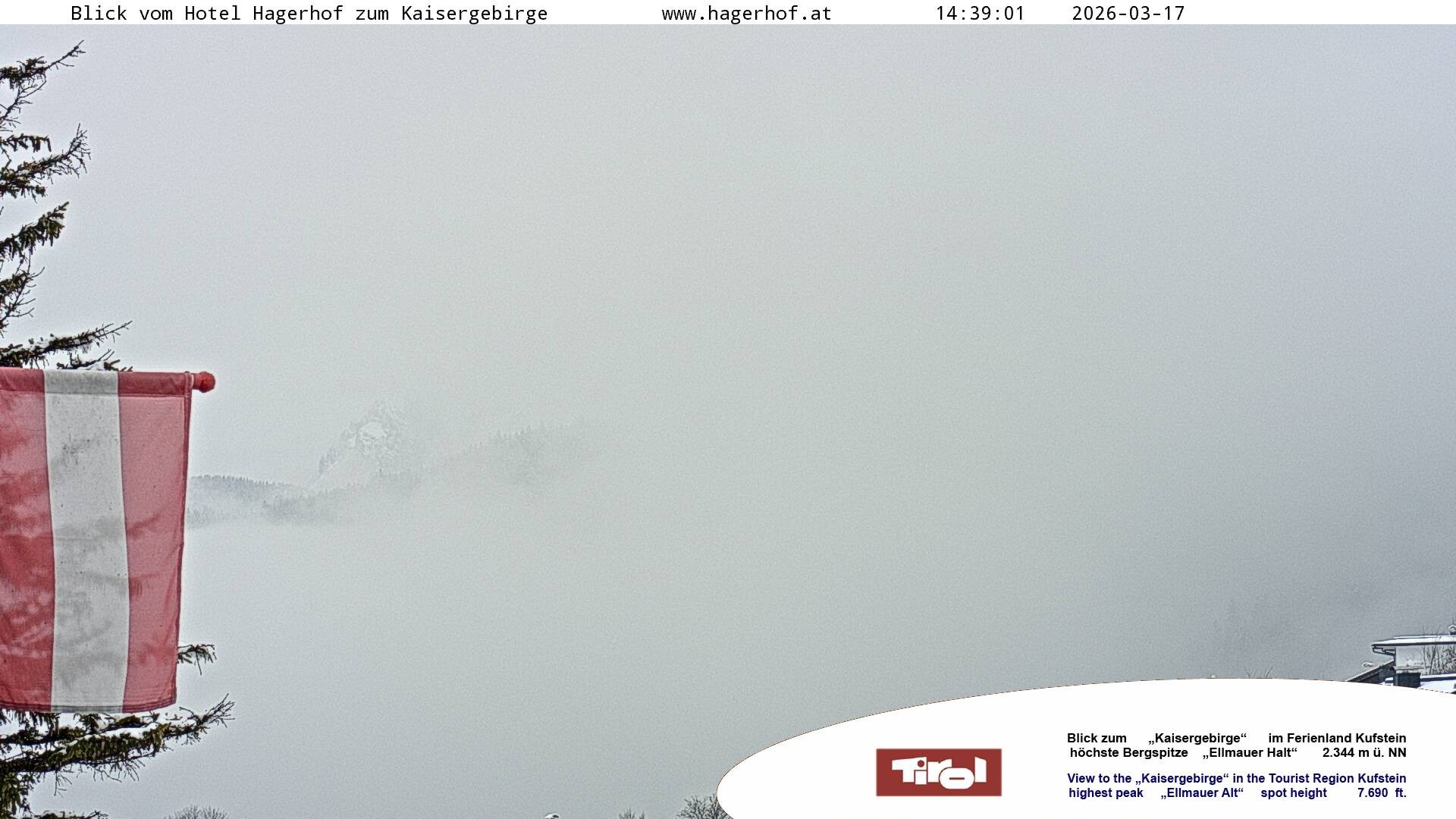 Archiv Foto Webcam Blick aufs Kaisergebirge