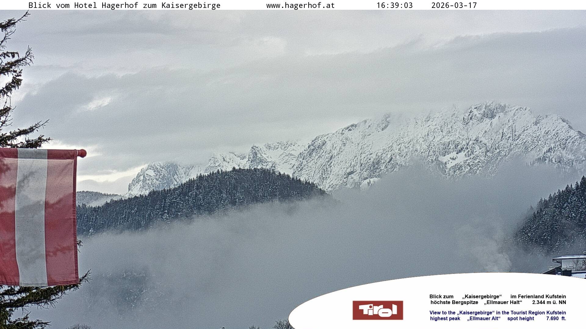 Archiv Foto Webcam Blick aufs Kaisergebirge