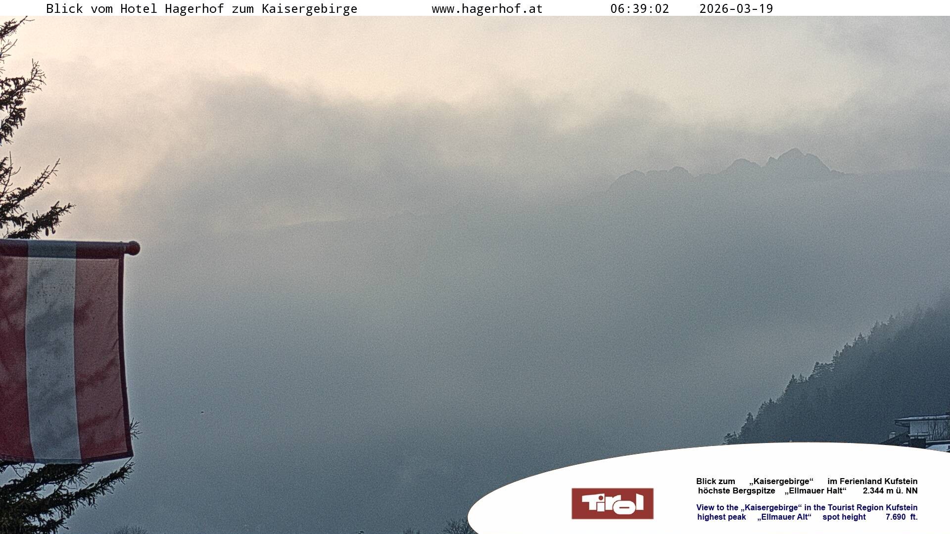 Archiv Foto Webcam Blick aufs Kaisergebirge