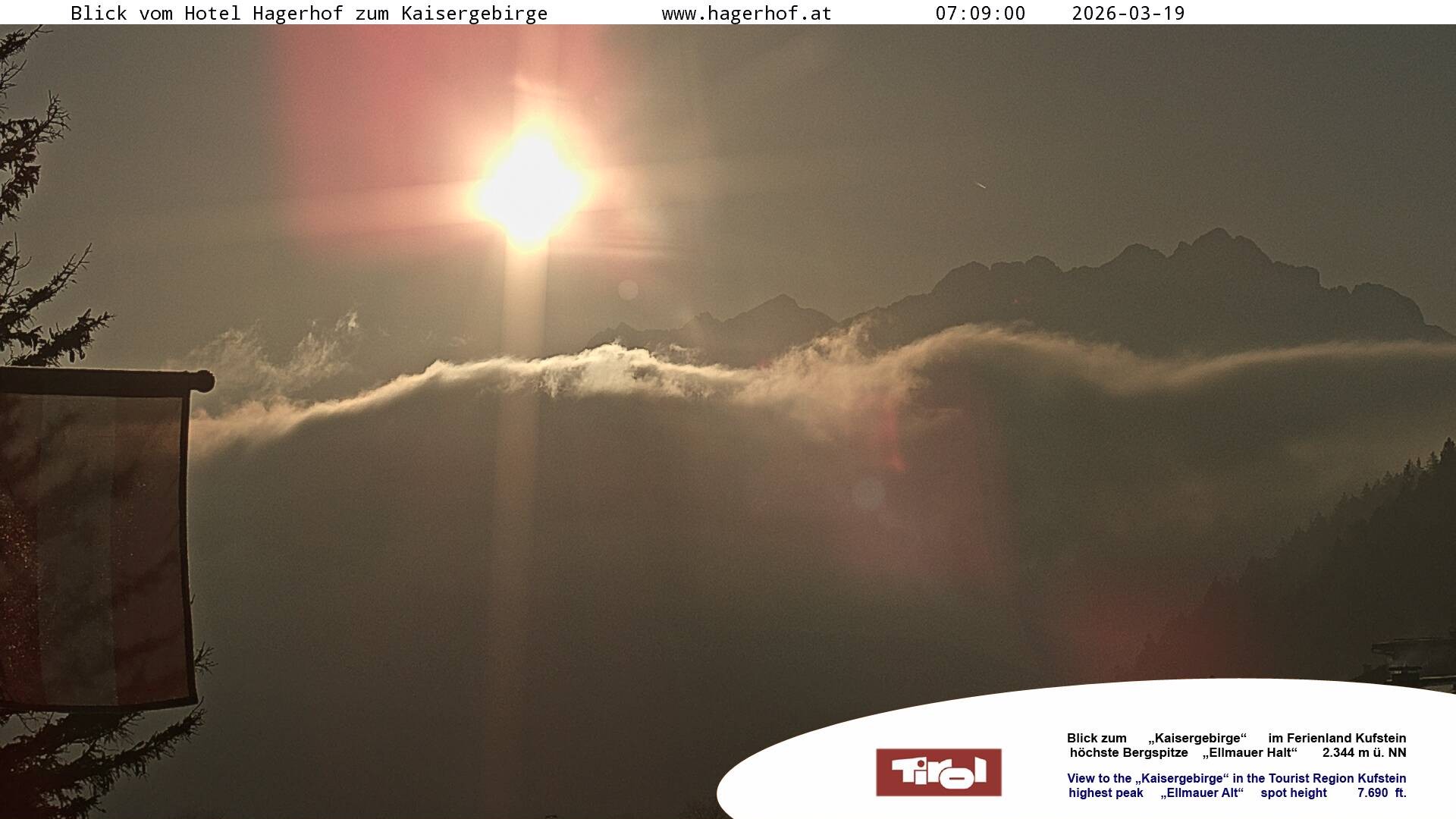 Archiv Foto Webcam Blick aufs Kaisergebirge