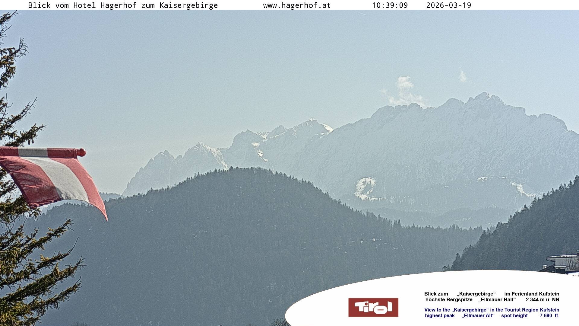 Archiv Foto Webcam Blick aufs Kaisergebirge