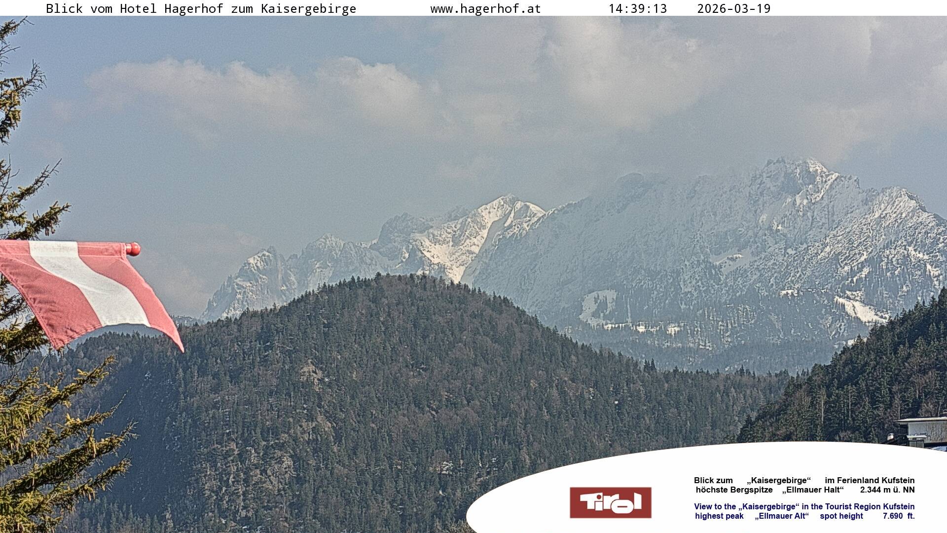 Archiv Foto Webcam Blick aufs Kaisergebirge