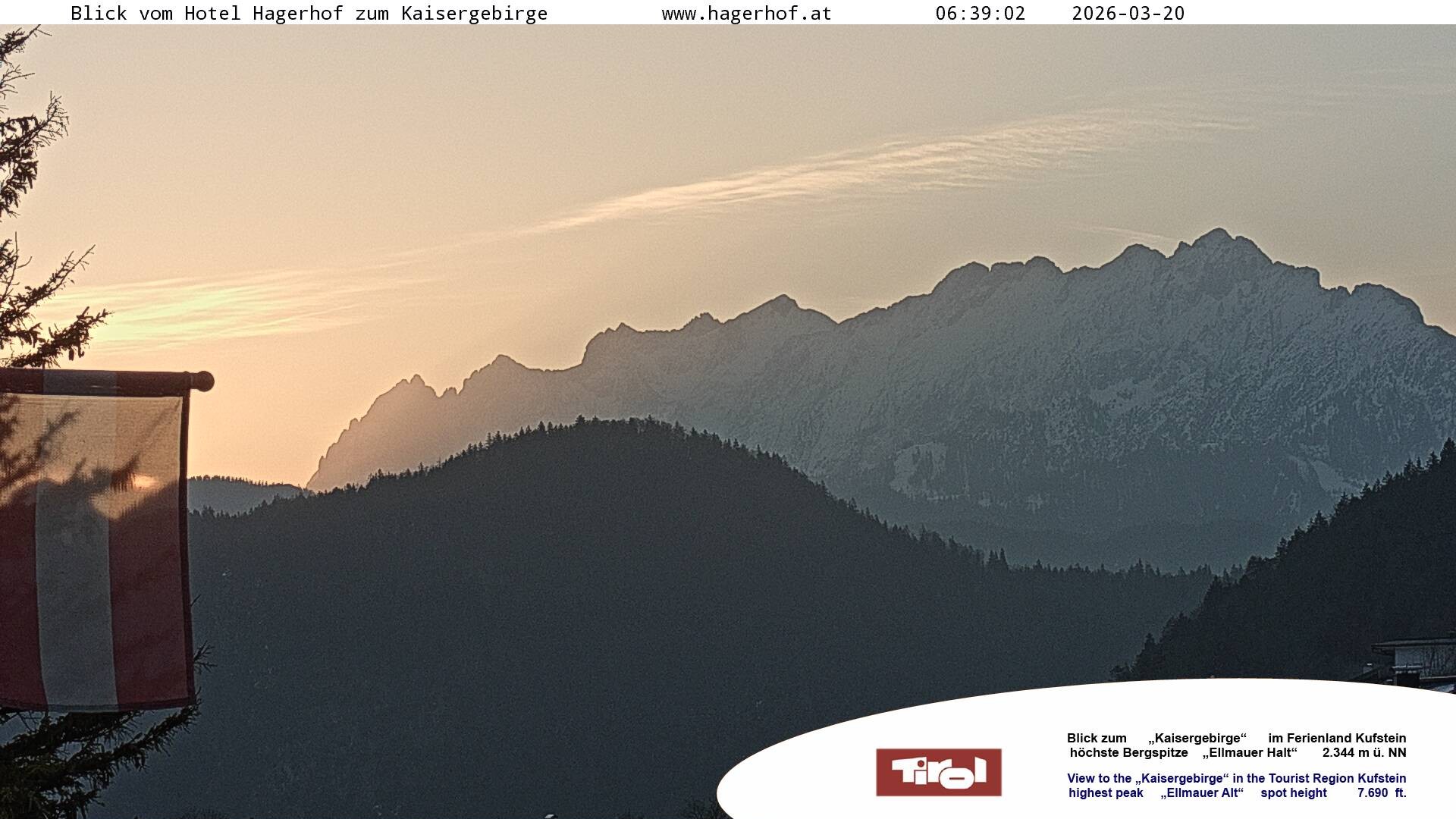 Archiv Foto Webcam Blick aufs Kaisergebirge