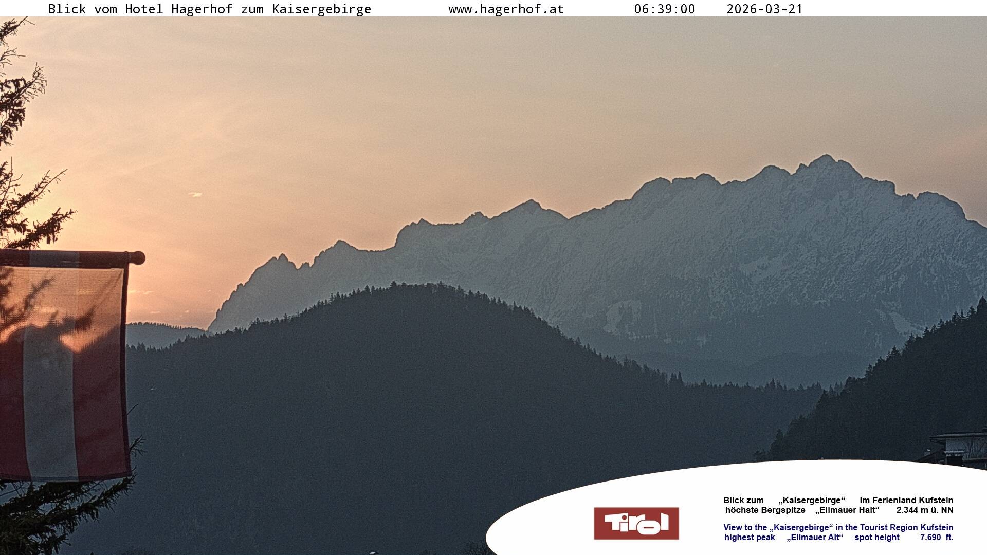 Archiv Foto Webcam Blick aufs Kaisergebirge