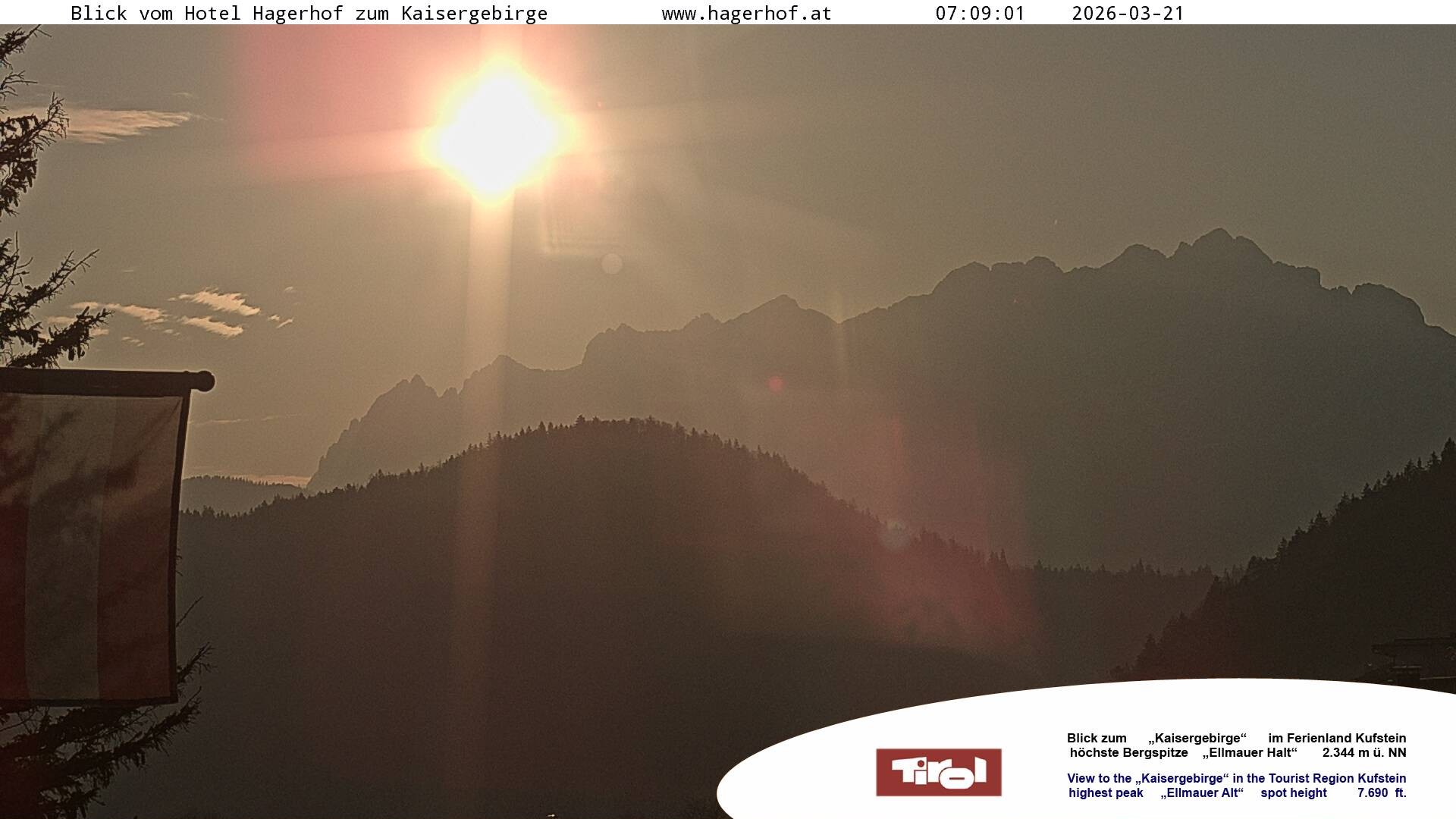 Archiv Foto Webcam Blick aufs Kaisergebirge