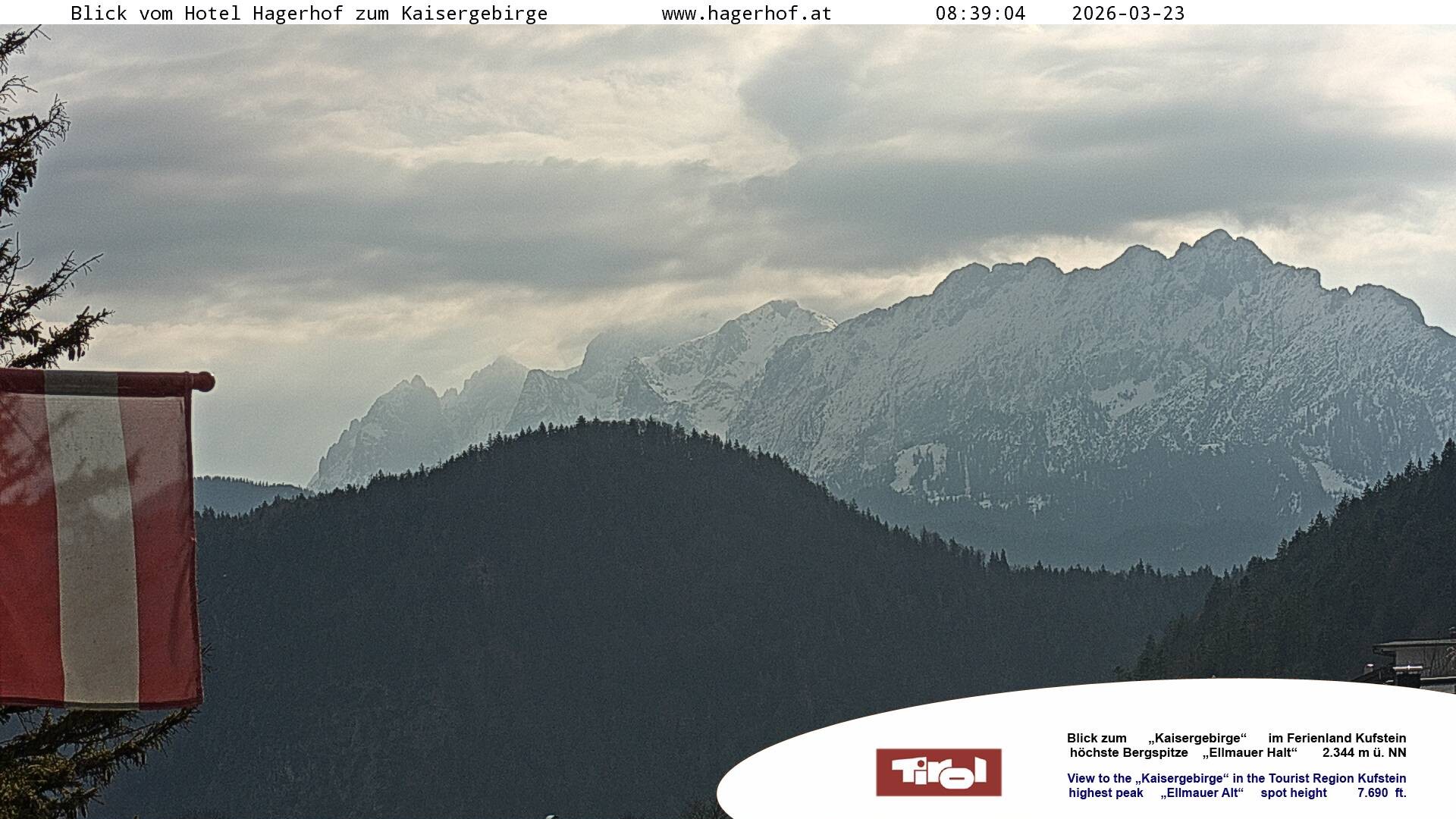 Archiv Foto Webcam Blick aufs Kaisergebirge