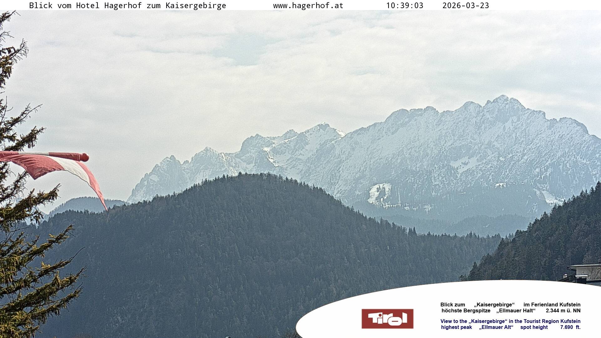 Archiv Foto Webcam Blick aufs Kaisergebirge