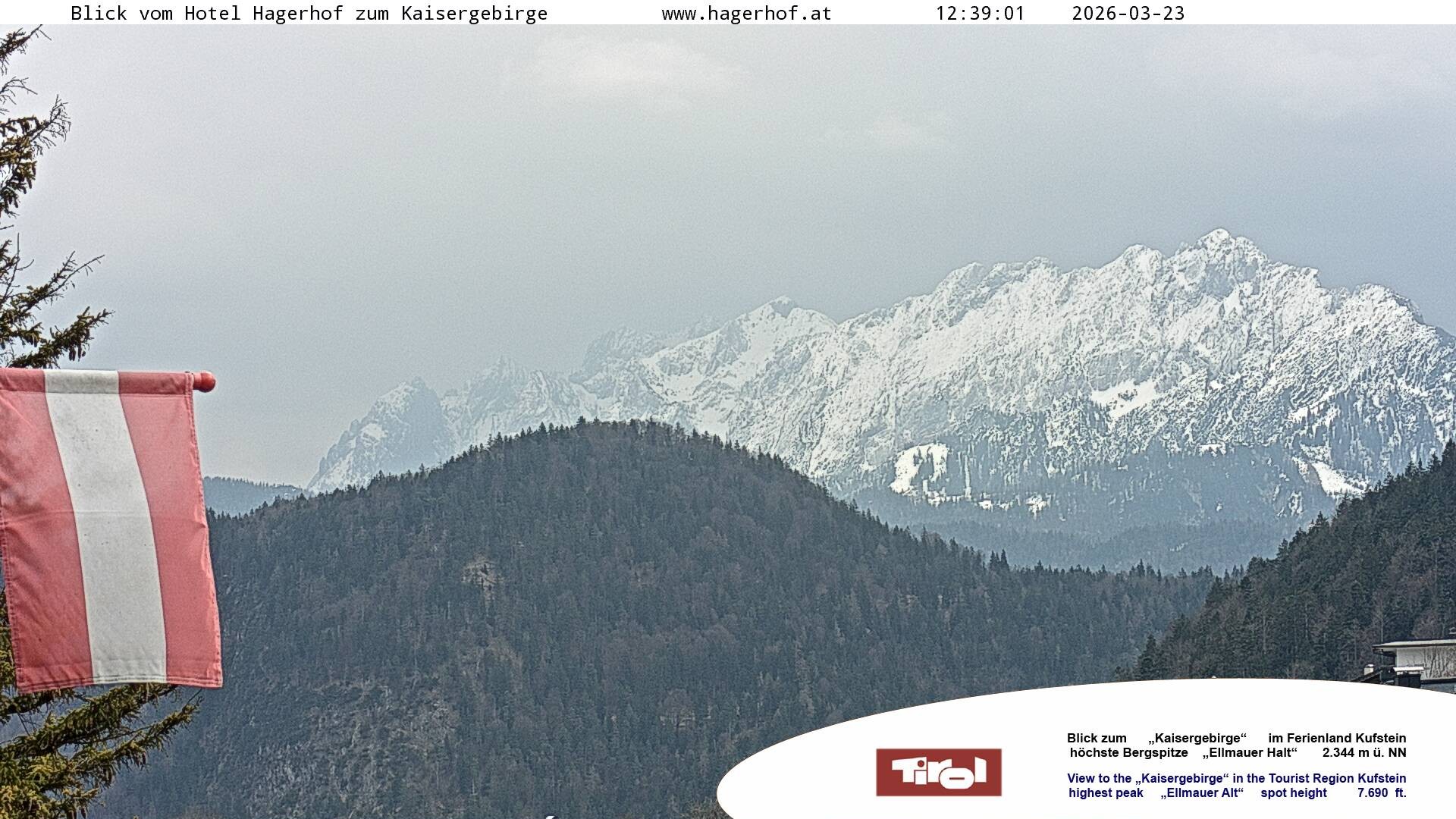 Archiv Foto Webcam Blick aufs Kaisergebirge