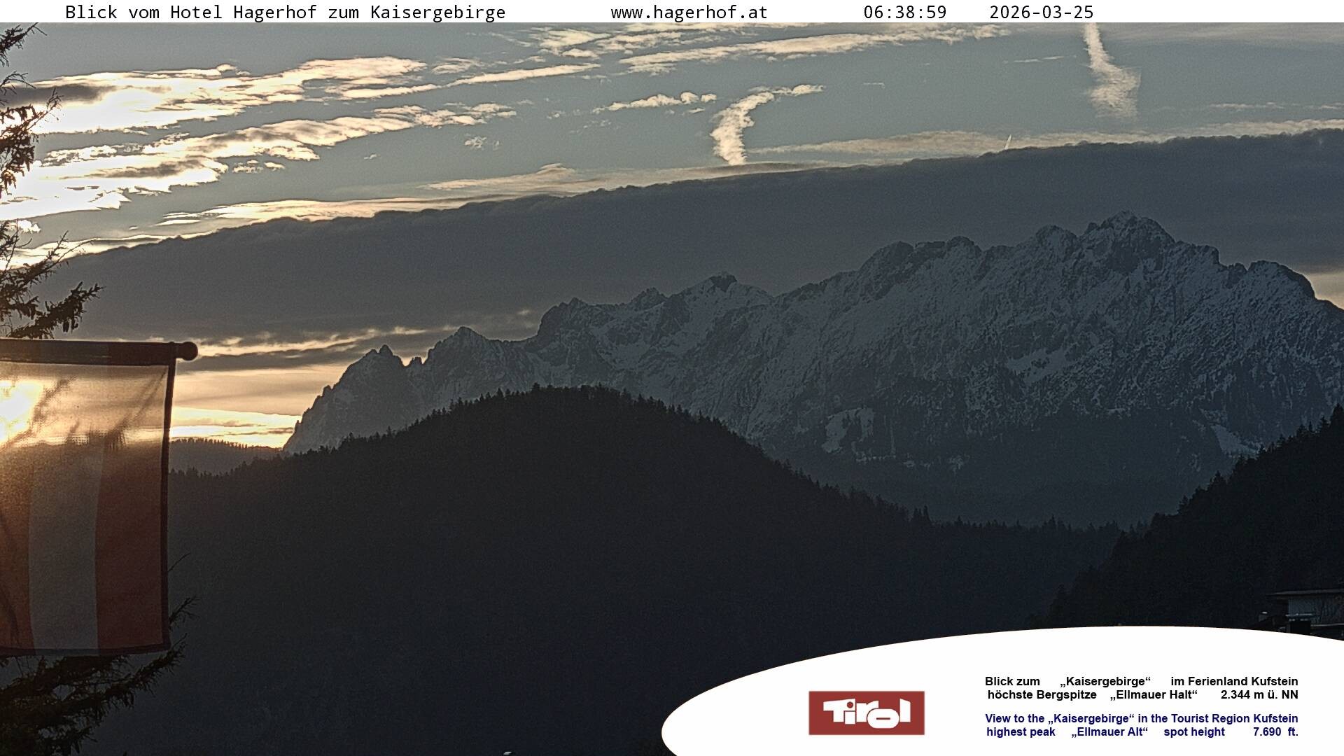 Archiv Foto Webcam Blick aufs Kaisergebirge