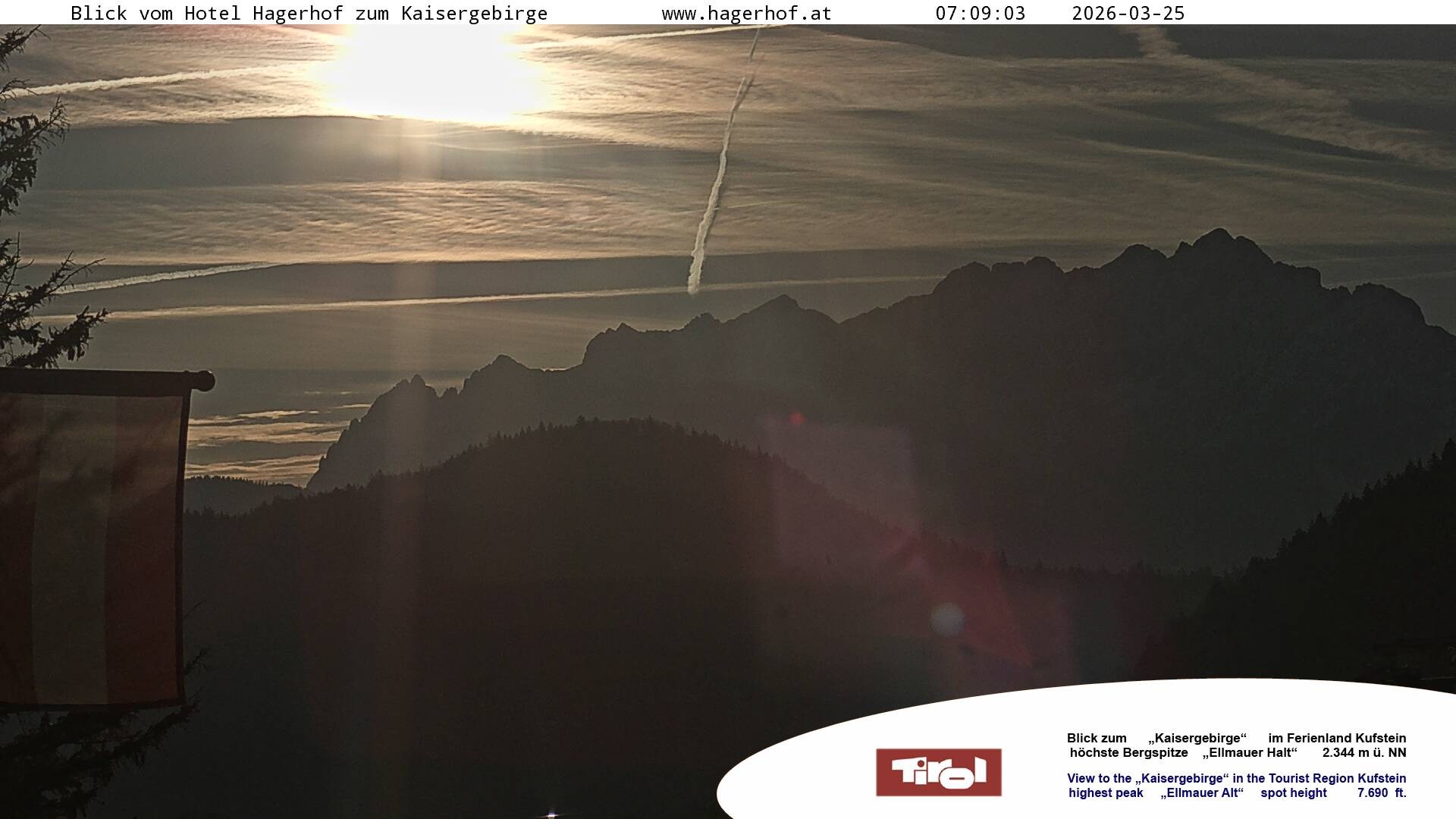 Archiv Foto Webcam Blick aufs Kaisergebirge