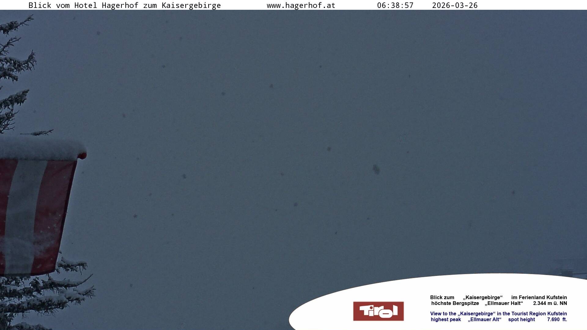 Archiv Foto Webcam Blick aufs Kaisergebirge