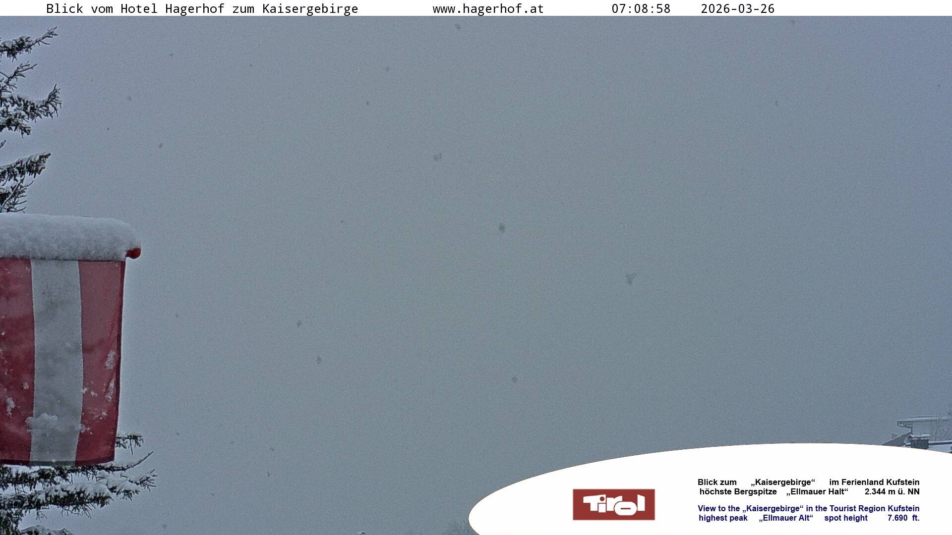 Archiv Foto Webcam Blick aufs Kaisergebirge