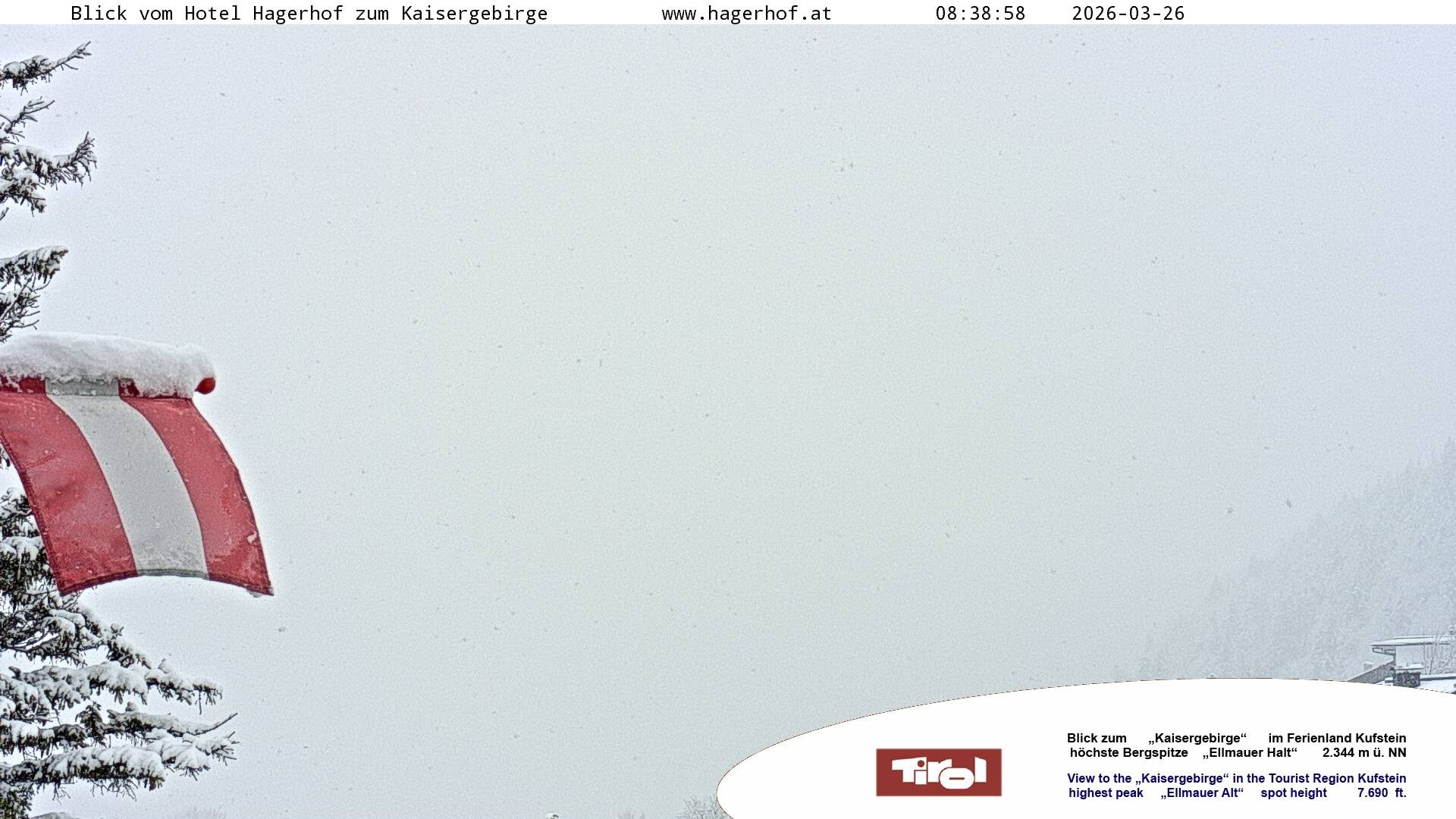 Archiv Foto Webcam Blick aufs Kaisergebirge