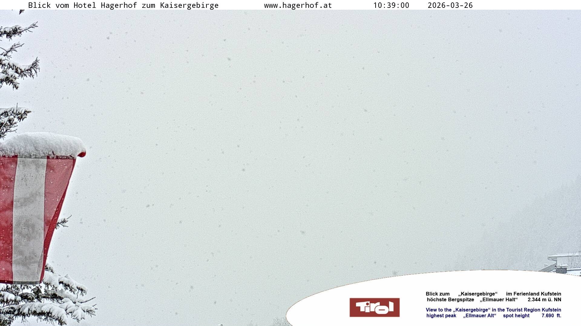 Archiv Foto Webcam Blick aufs Kaisergebirge