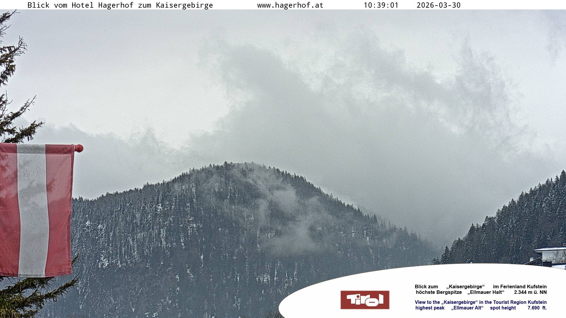 Archiv Foto Webcam Blick aufs Kaisergebirge