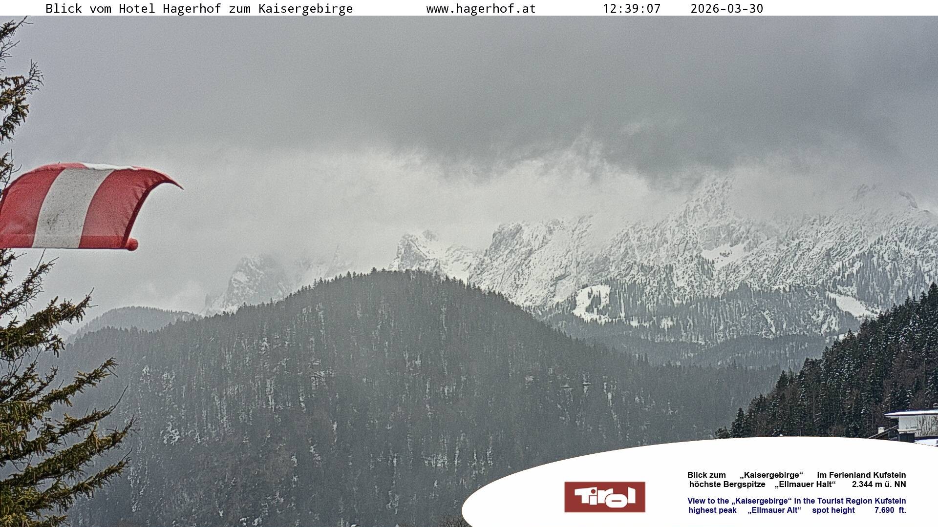 Archiv Foto Webcam Blick aufs Kaisergebirge