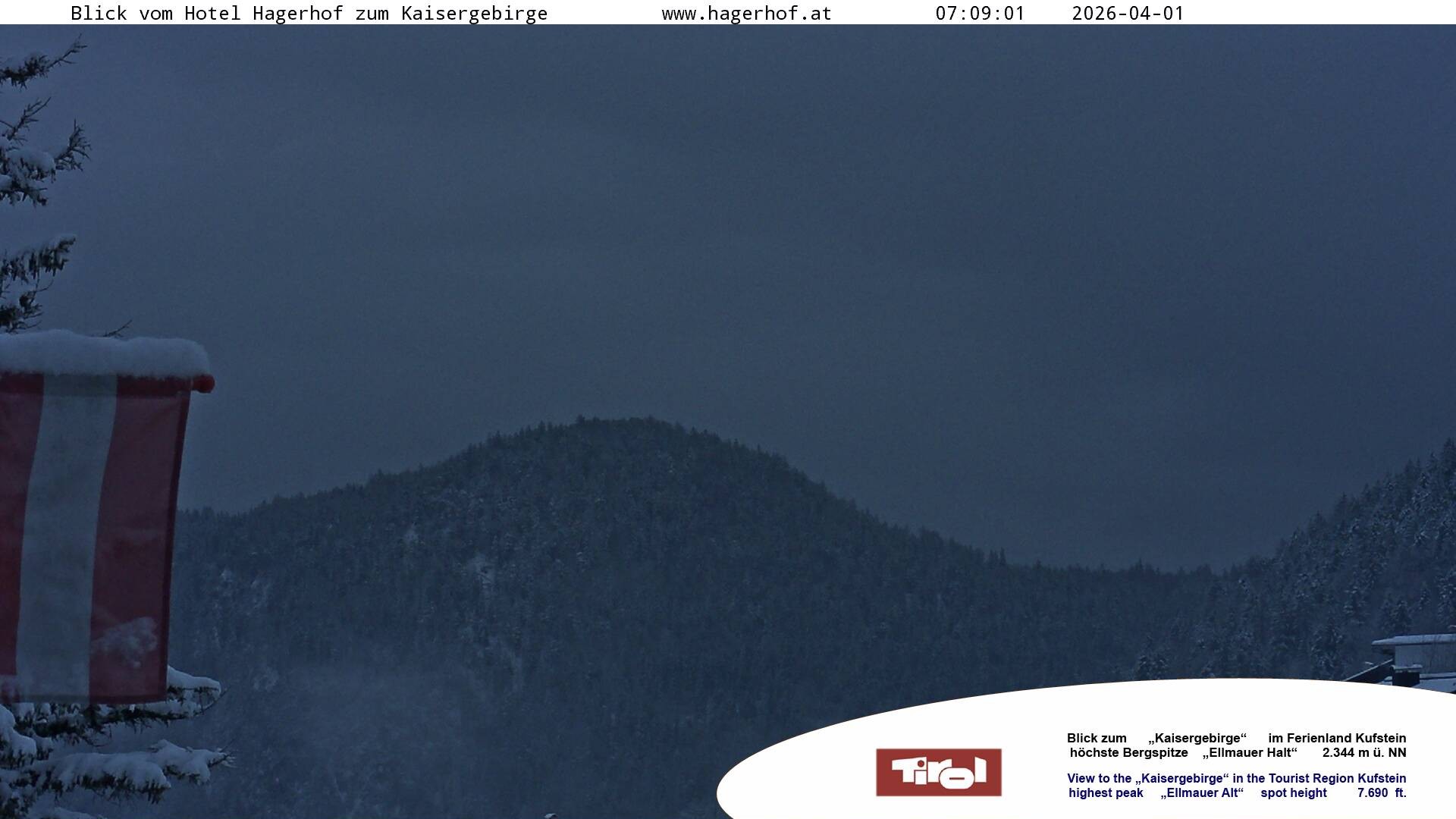 Archiv Foto Webcam Blick aufs Kaisergebirge
