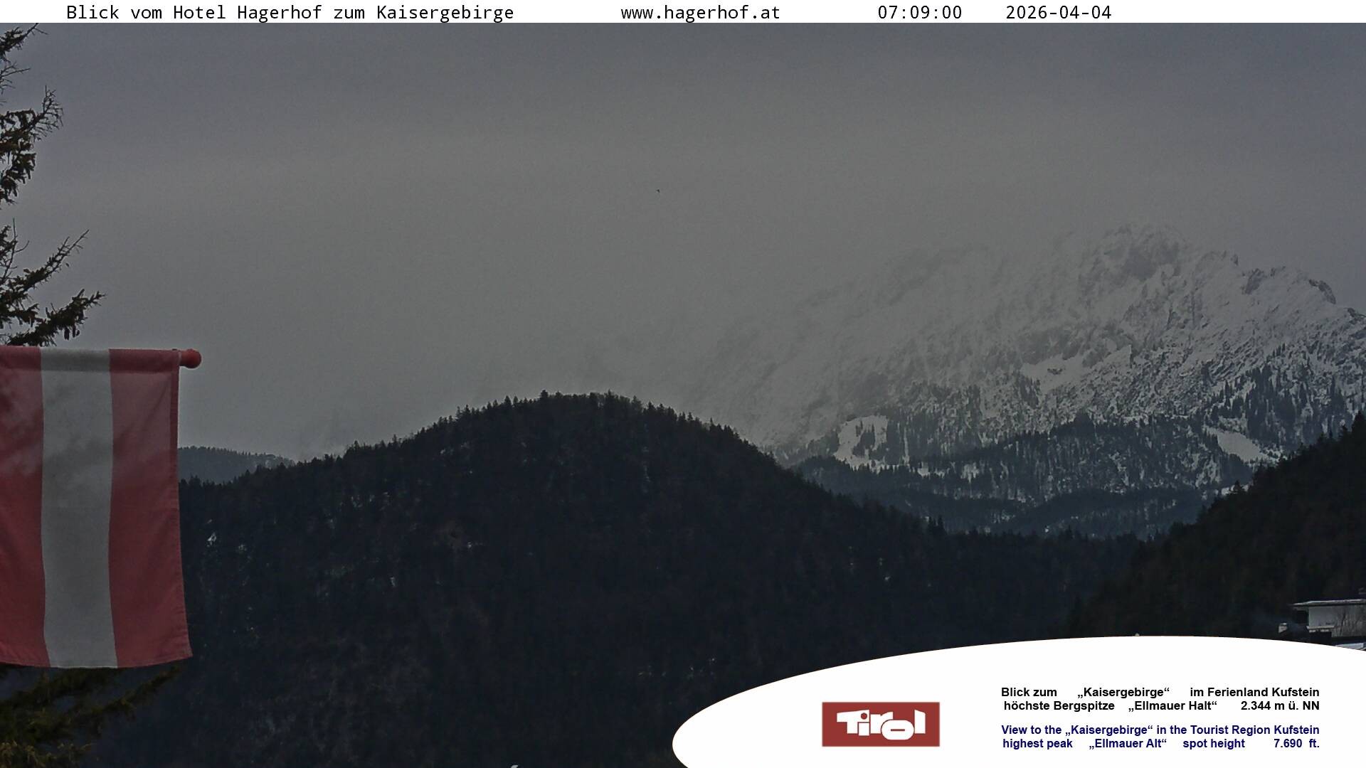 Archiv Foto Webcam Blick aufs Kaisergebirge
