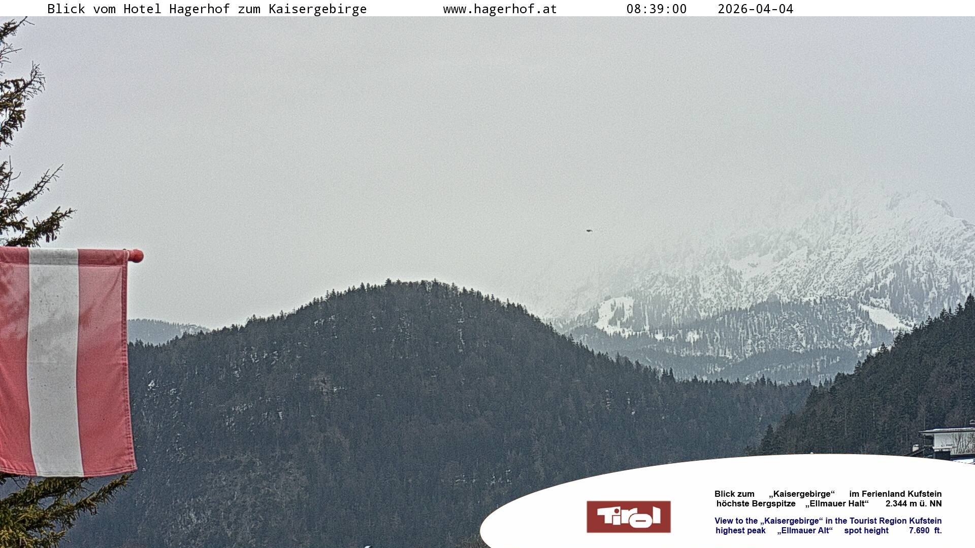 Archiv Foto Webcam Blick aufs Kaisergebirge