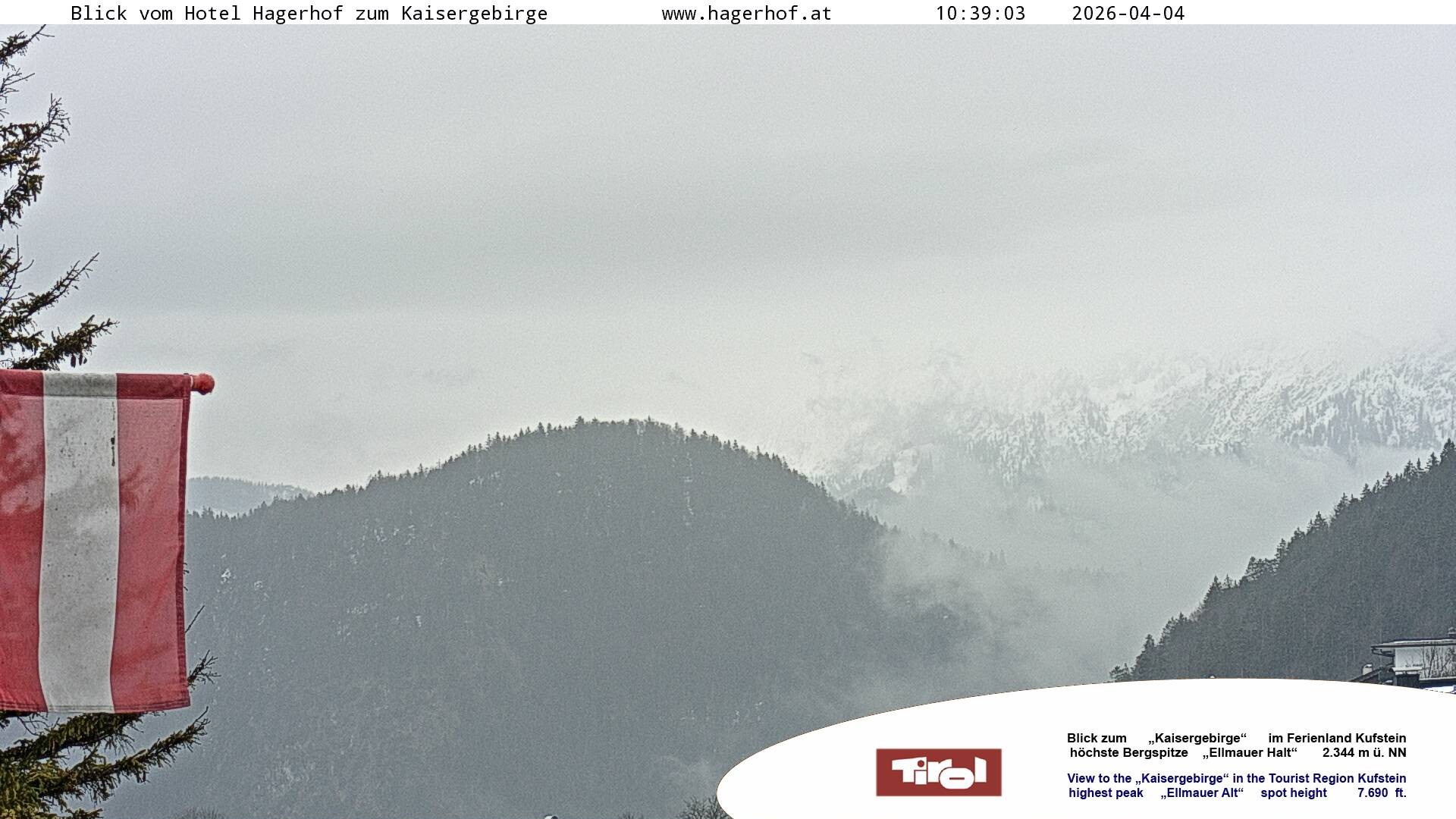 Archiv Foto Webcam Blick aufs Kaisergebirge