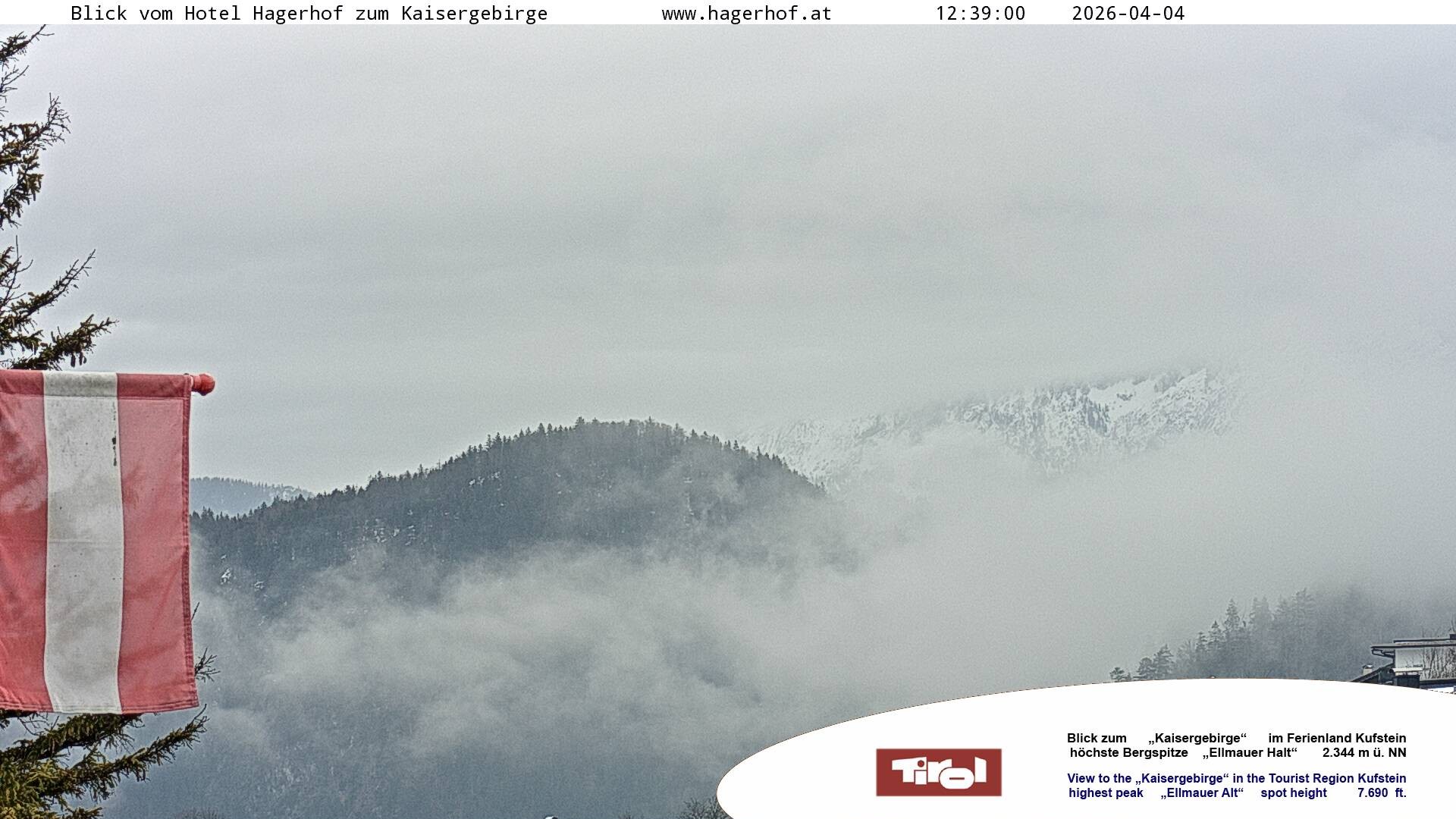 Archiv Foto Webcam Blick aufs Kaisergebirge