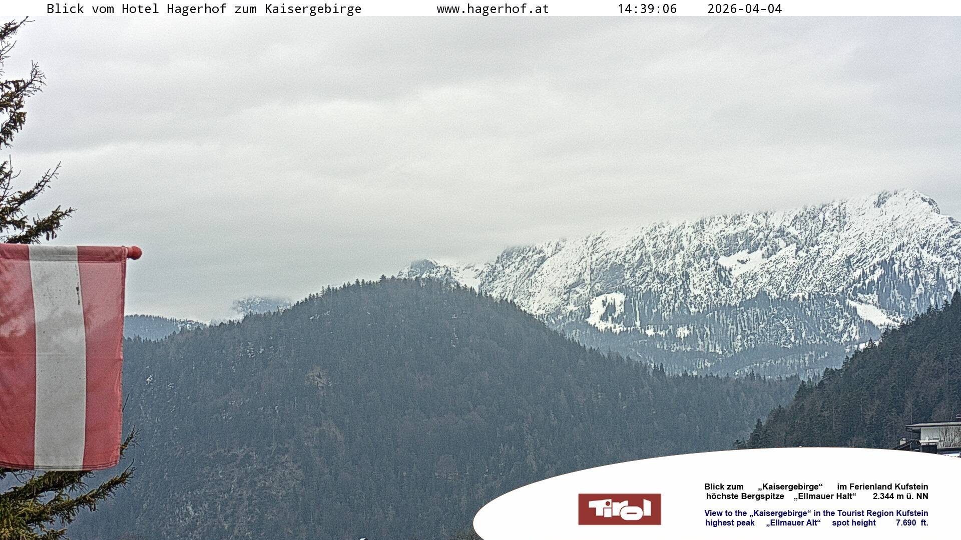 Archiv Foto Webcam Blick aufs Kaisergebirge