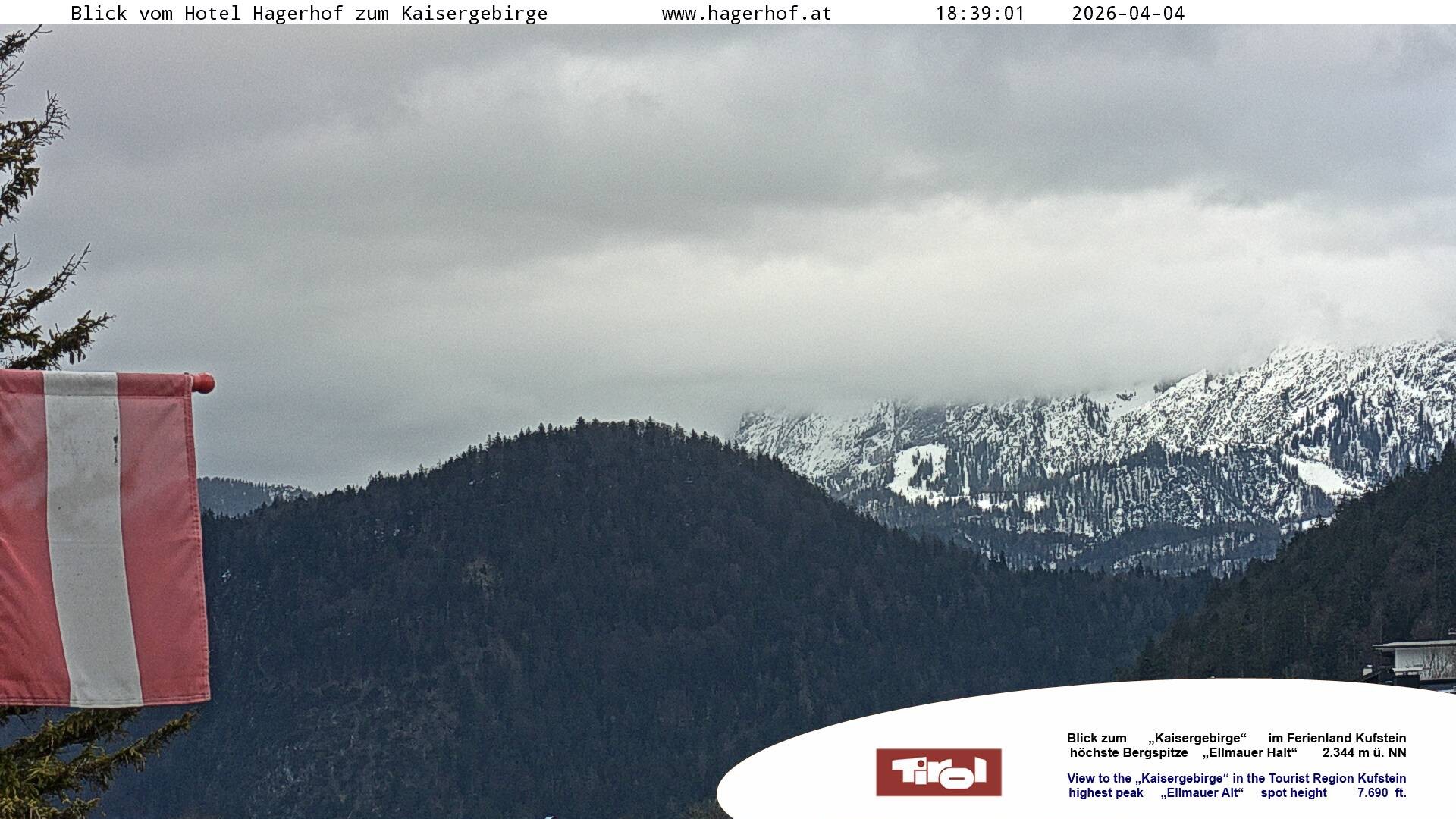 Archiv Foto Webcam Blick aufs Kaisergebirge