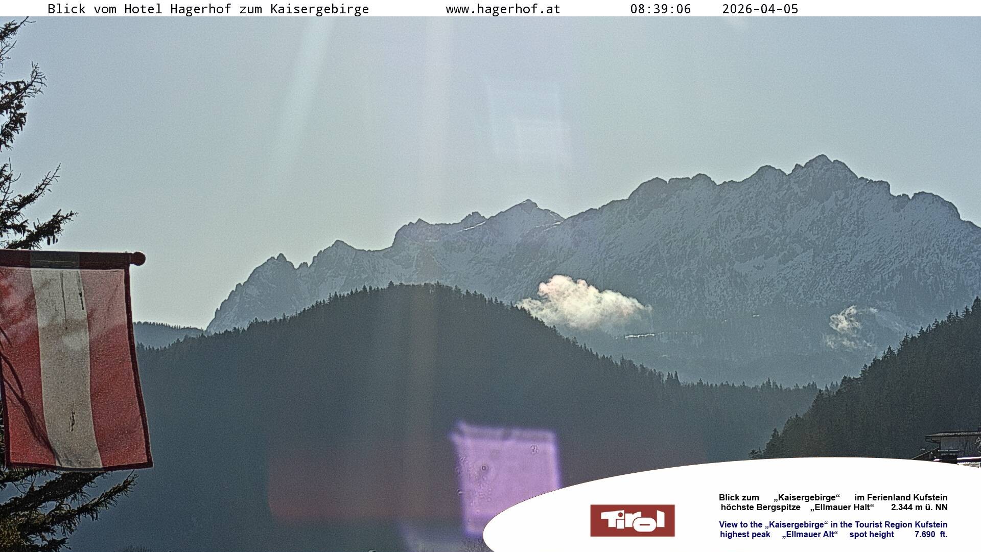 Archived image Webcam View to Kaisergebirge