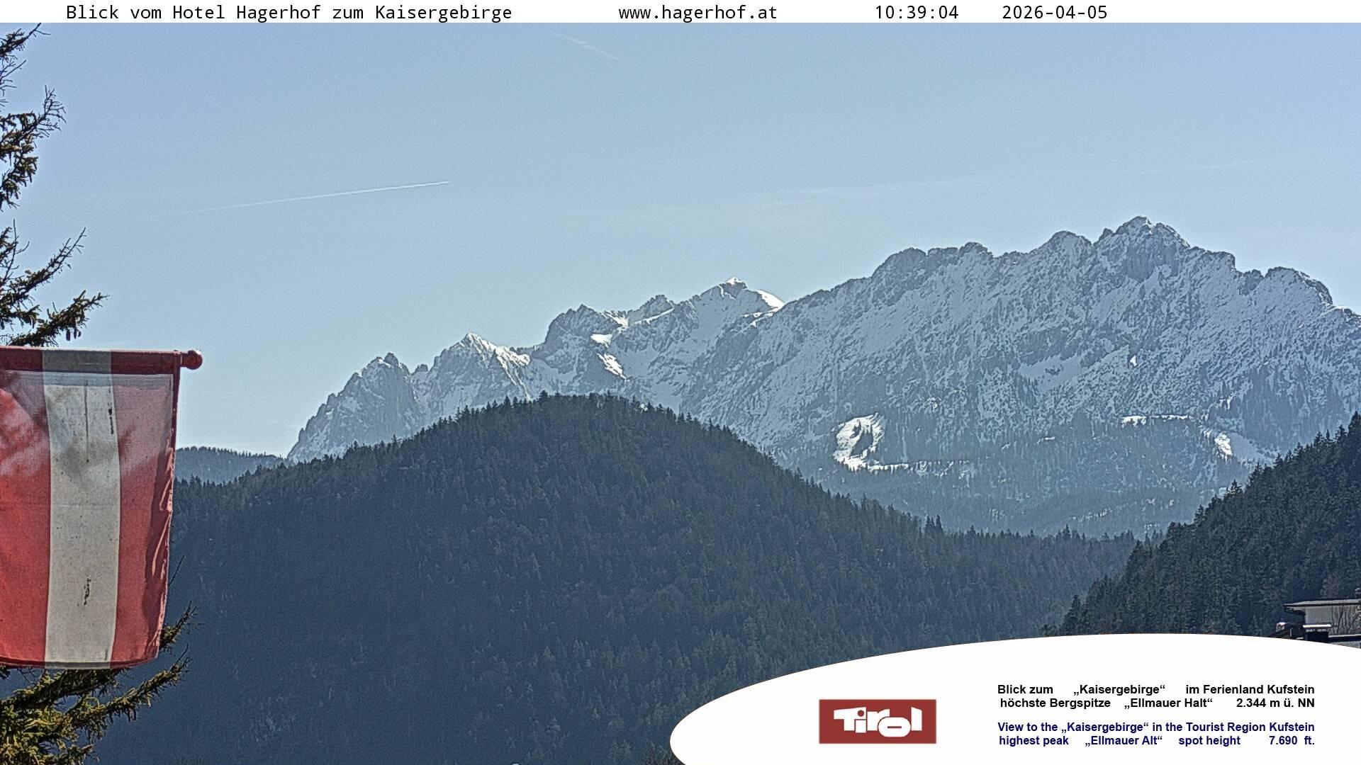 Archived image Webcam View to Kaisergebirge