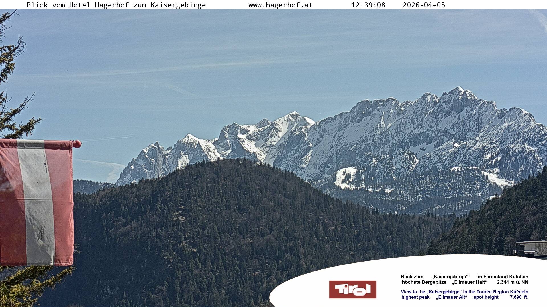 Archived image Webcam View to Kaisergebirge