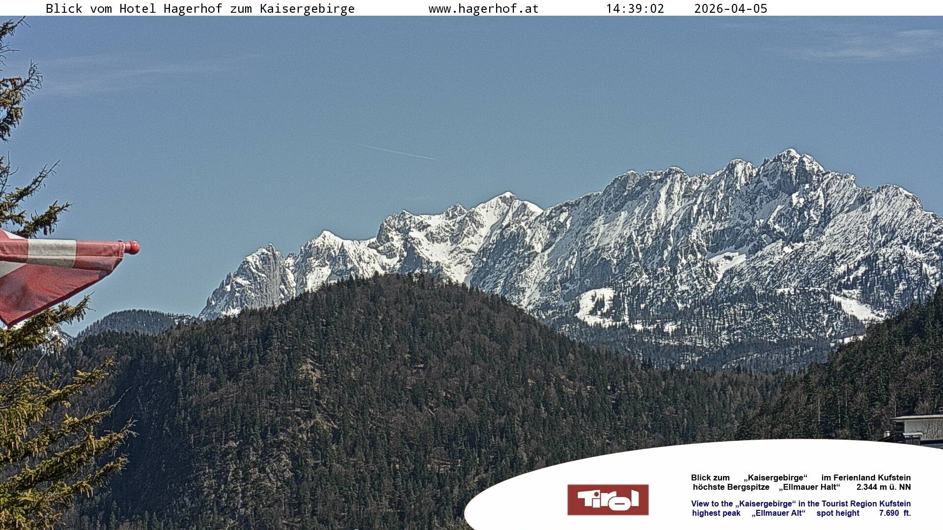Archived image Webcam View to Kaisergebirge