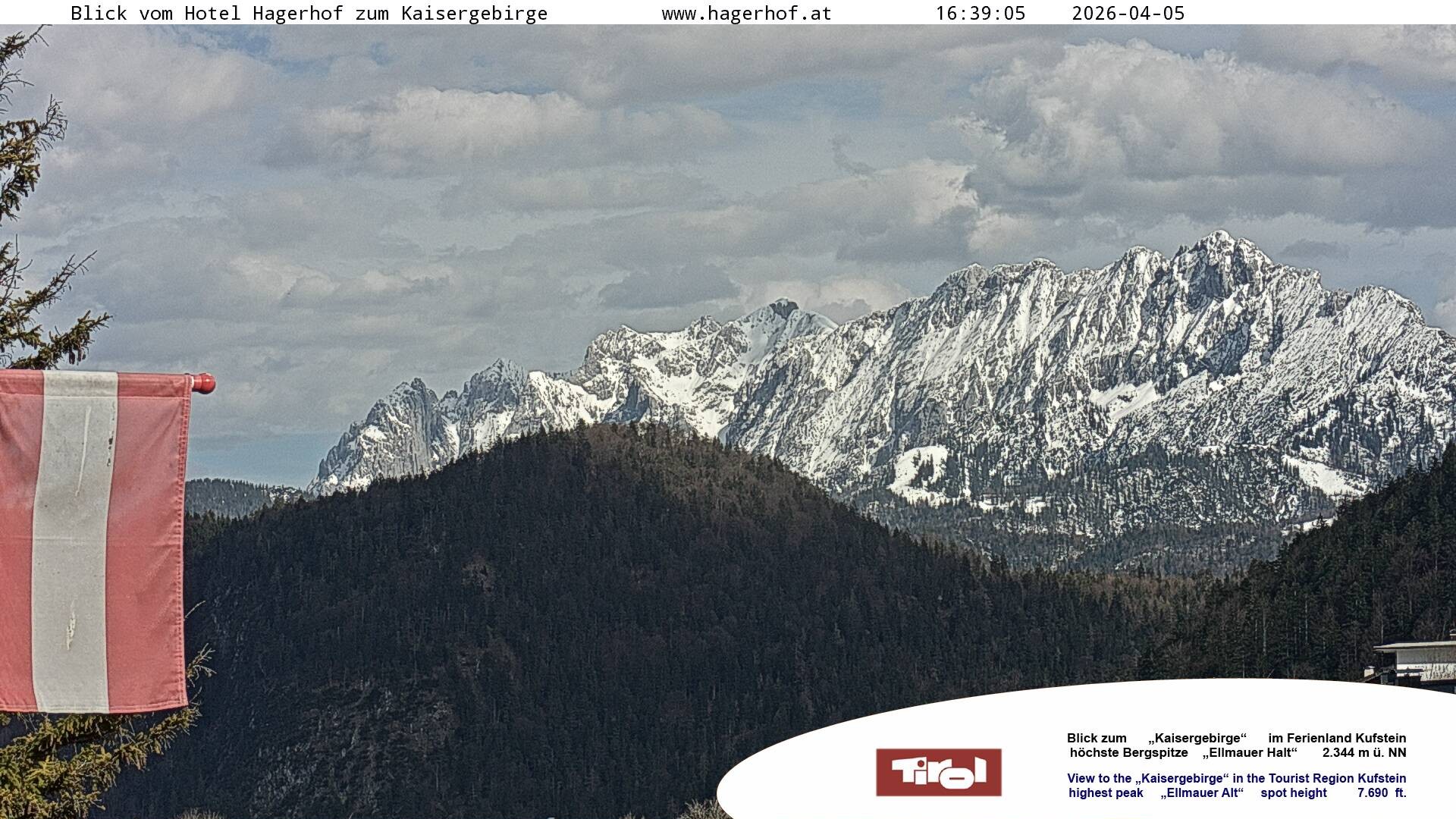 Archived image Webcam View to Kaisergebirge