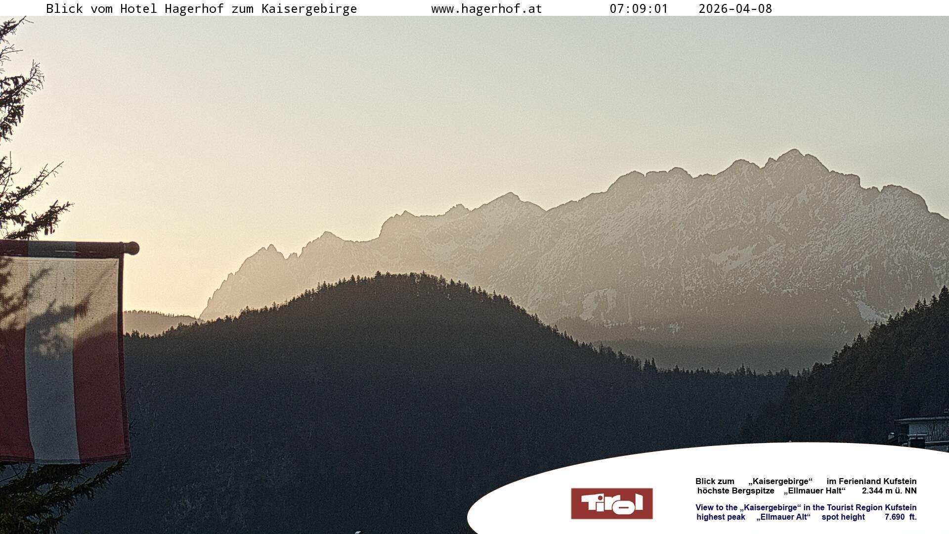 Archiv Foto Webcam Blick aufs Kaisergebirge