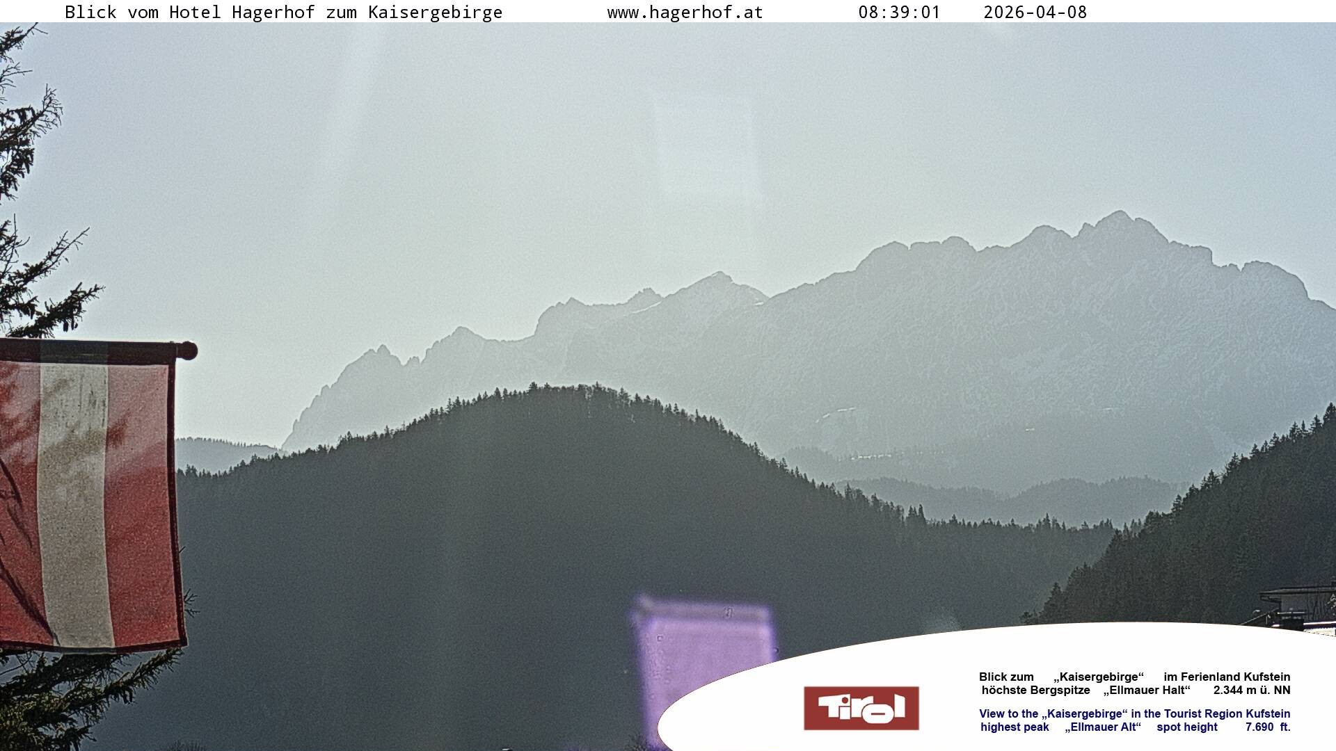 Archiv Foto Webcam Blick aufs Kaisergebirge