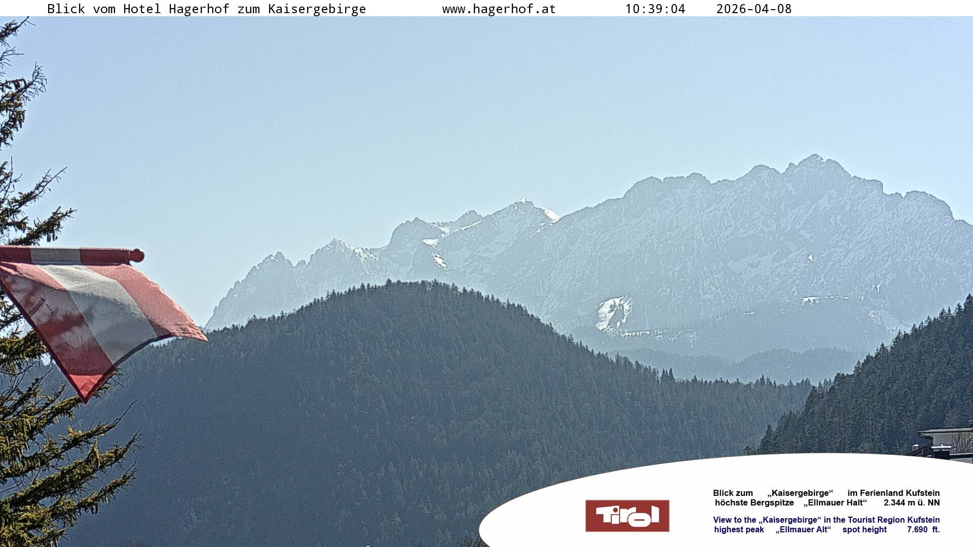 Archiv Foto Webcam Blick aufs Kaisergebirge