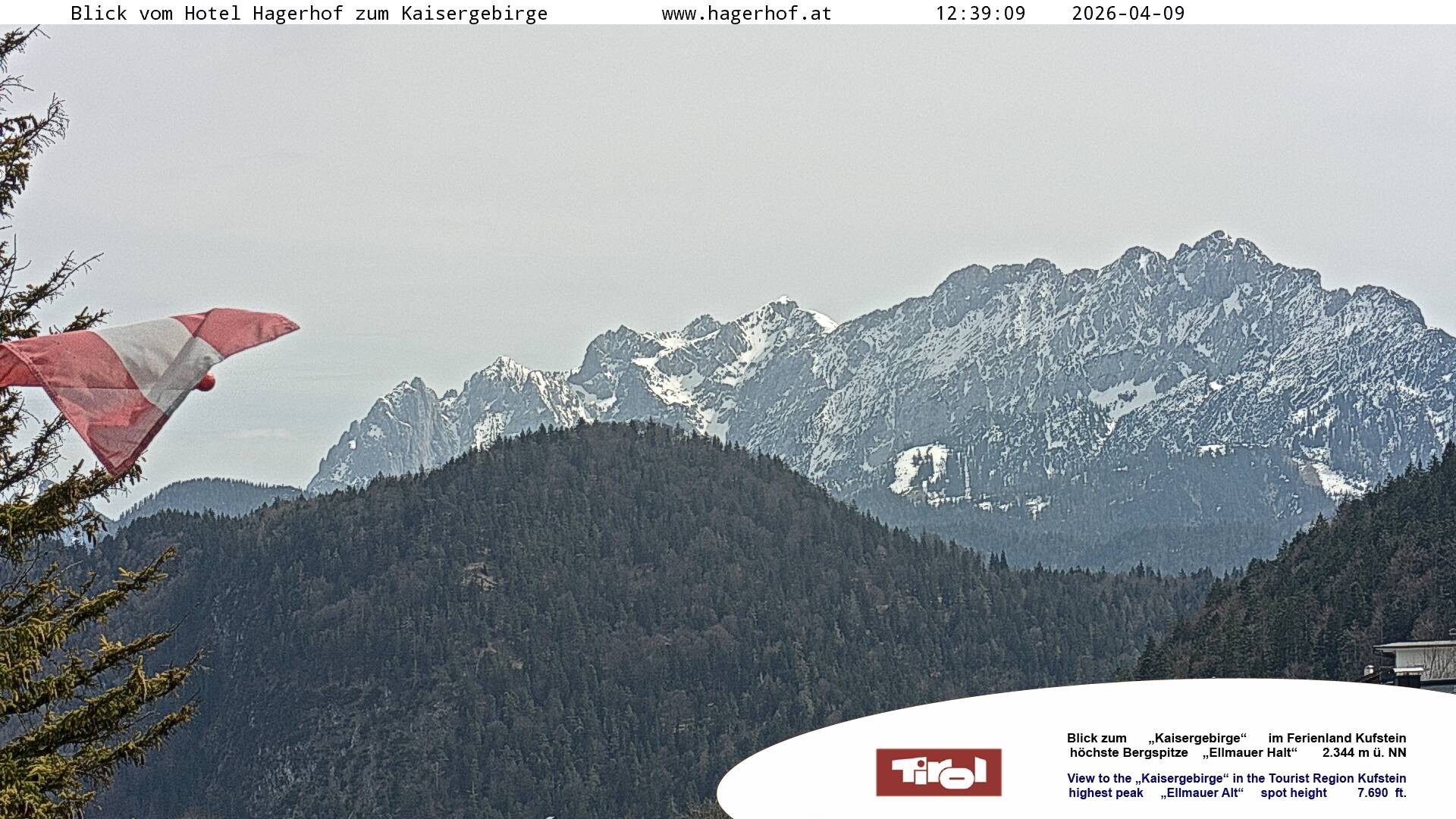 Archived image Webcam View to Kaisergebirge