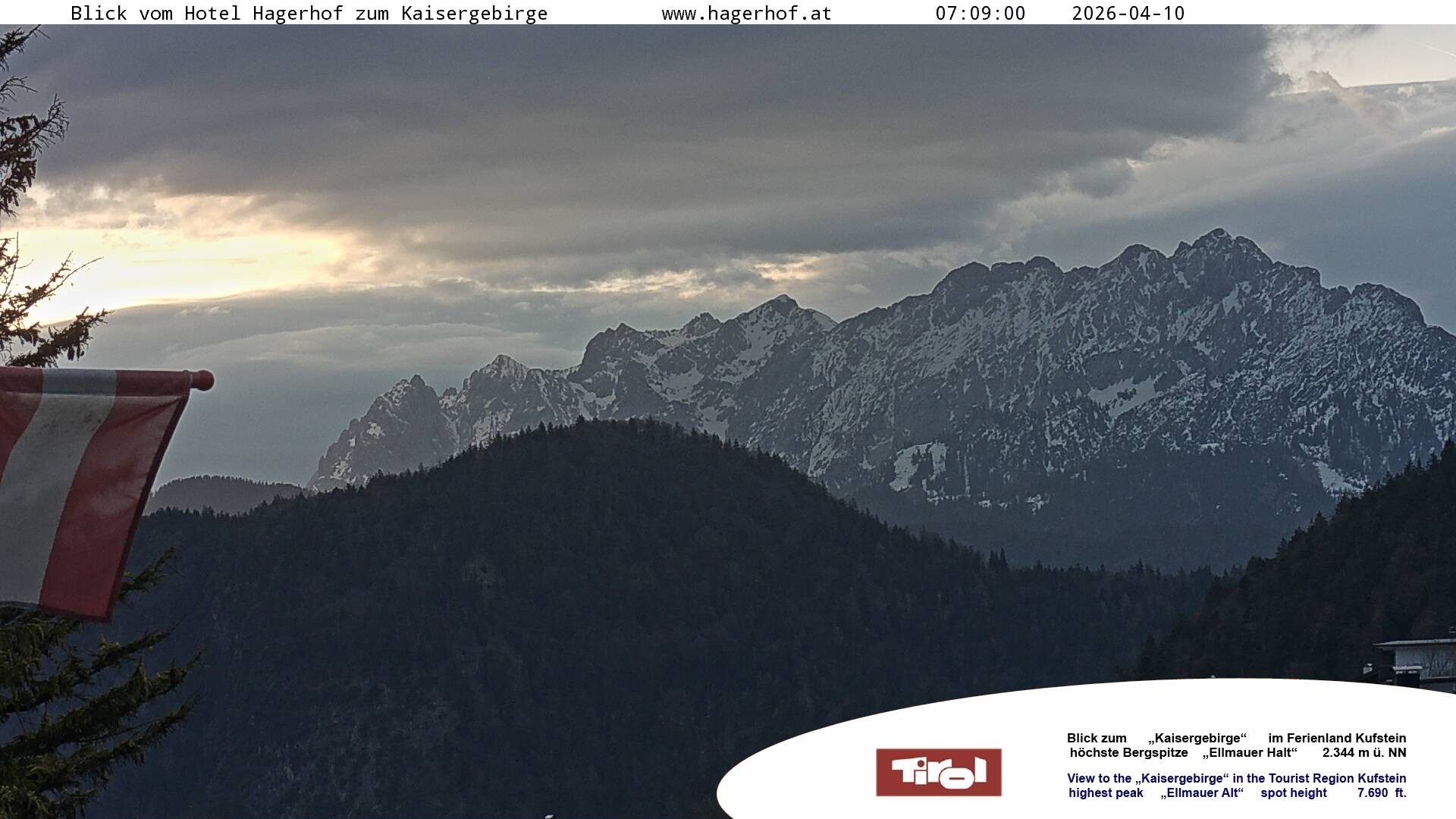 Archiv Foto Webcam Blick aufs Kaisergebirge