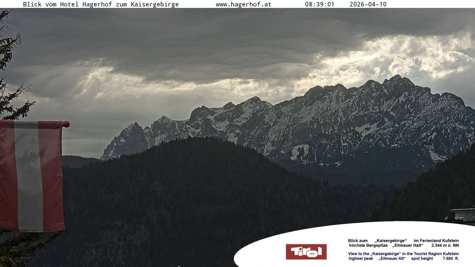 Archiv Foto Webcam Blick aufs Kaisergebirge